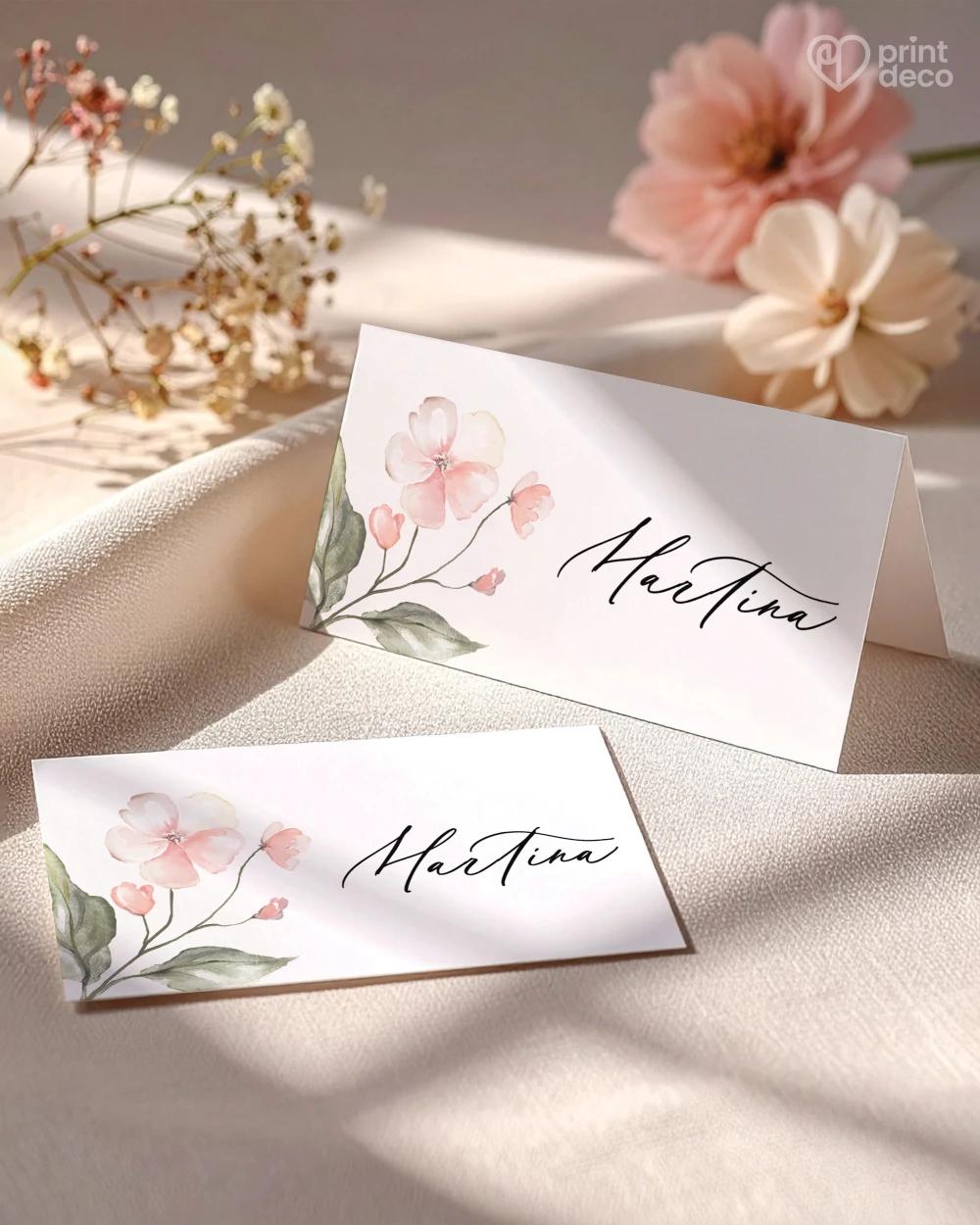 Svadobné menovky – Kvetinový sľub II 0/2