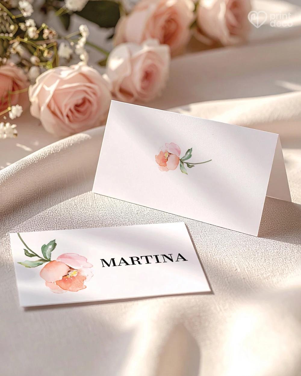 Svadobné menovky – Kvetinový sľub IV 1/2