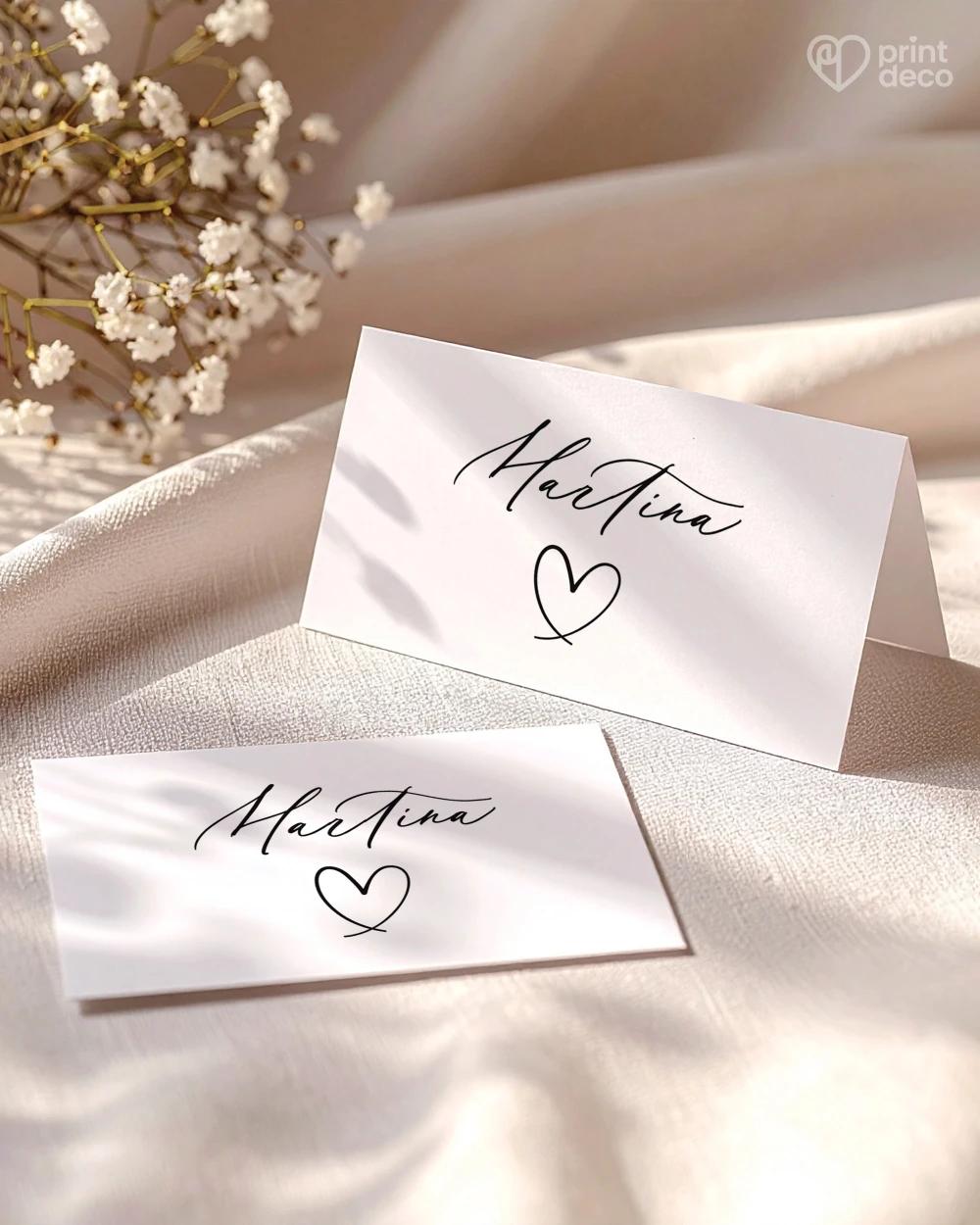 Svadobné menovky – Jedno srdce II 0/2