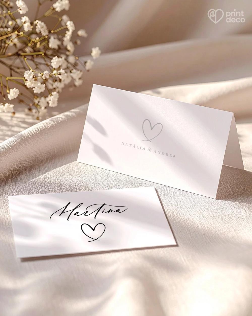 Svadobné menovky – Jedno srdce II 1/2