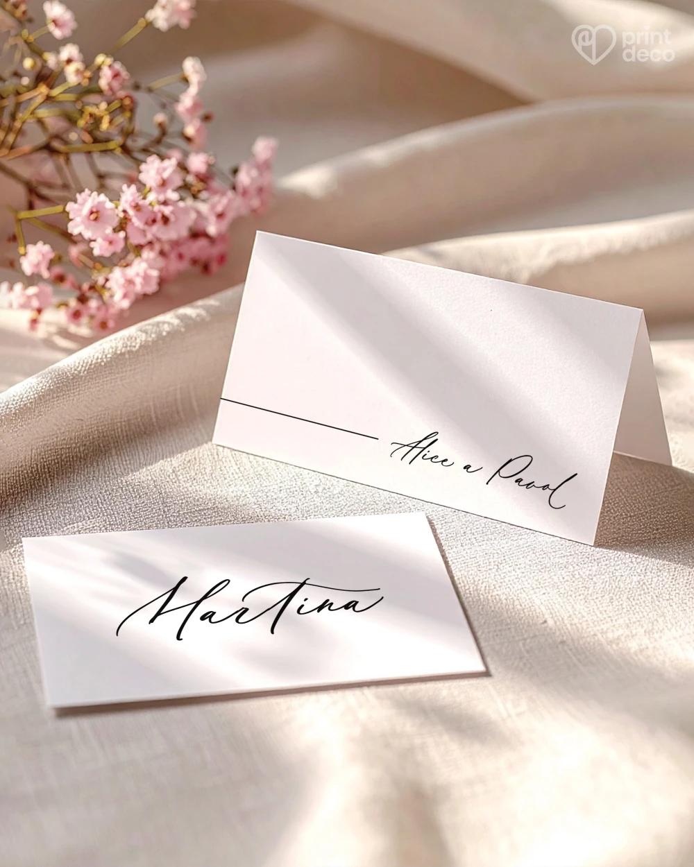 Svadobné menovky – Jedna línia II 1/2