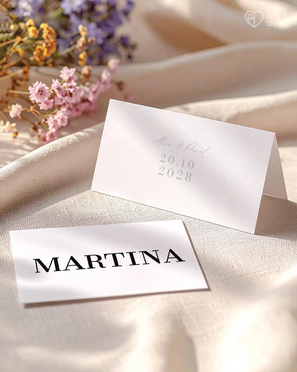 Svadobné menovky – Náš deň 1/2