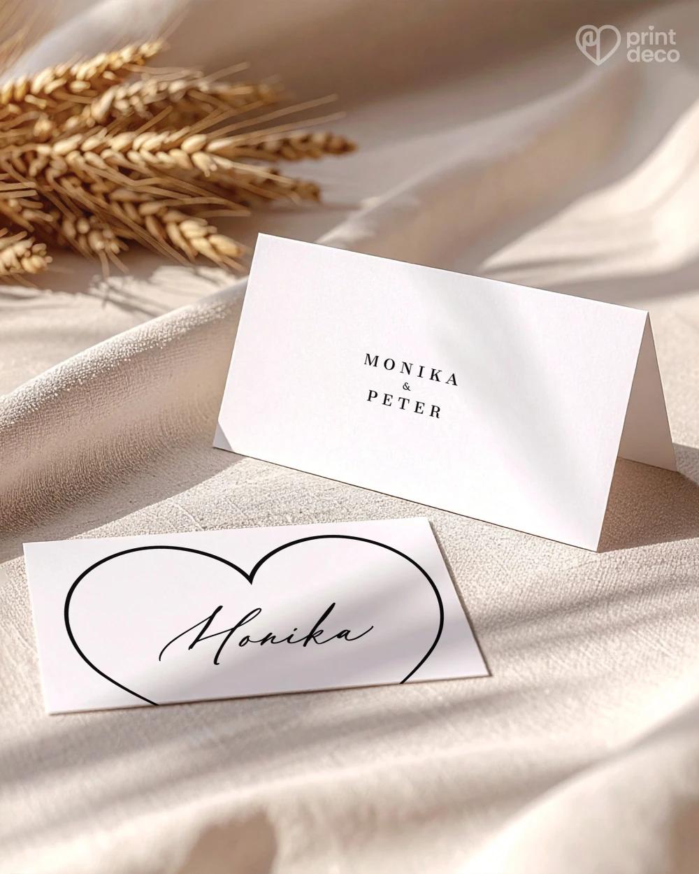 Svadobné menovky – Jedno srdce III 1/2