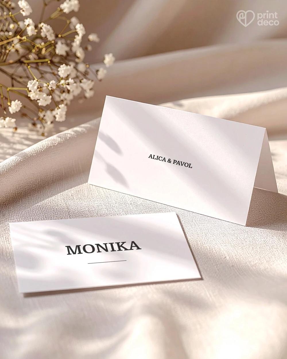 Svadobné menovky – Náš príbeh V 1/2