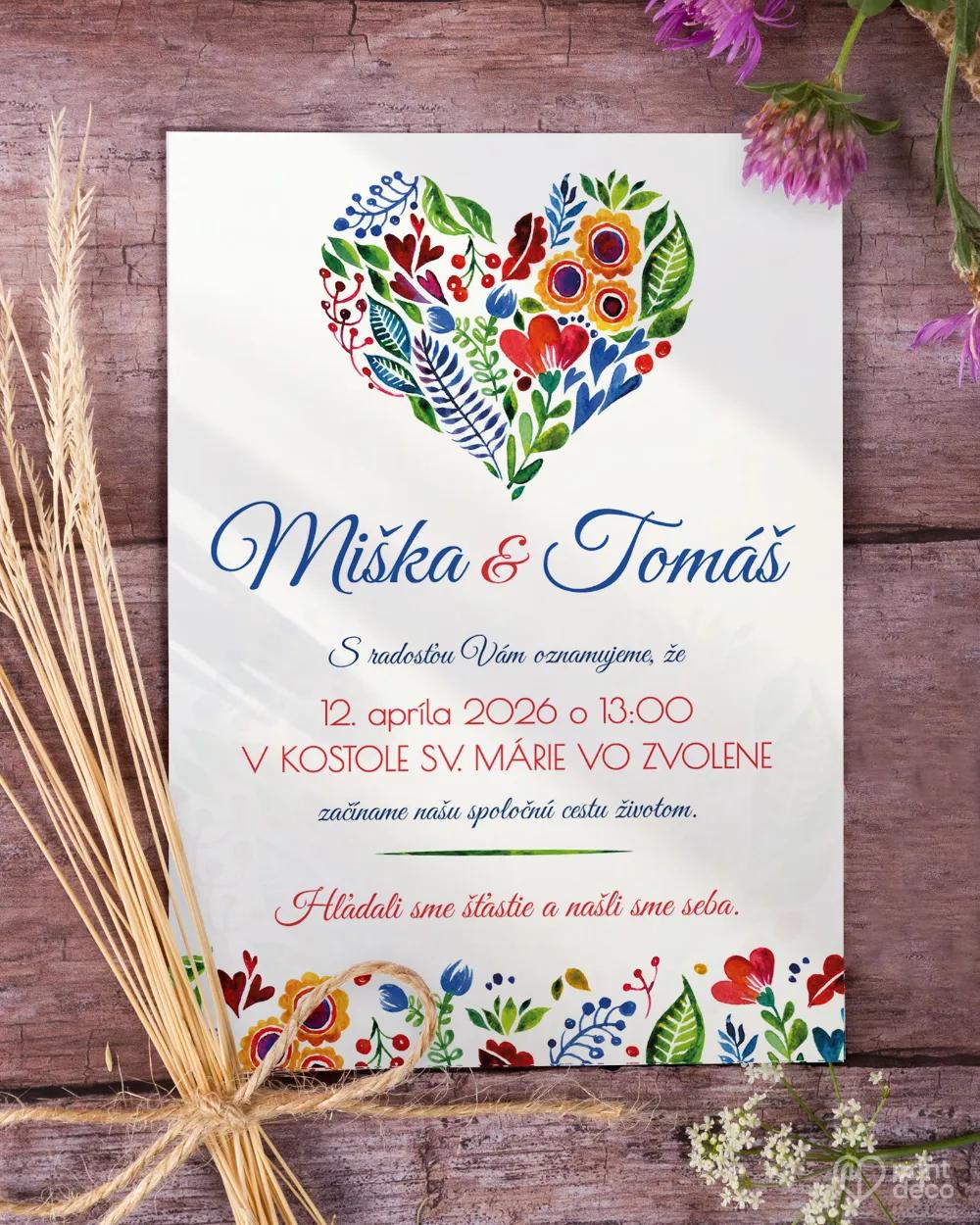 Ľudové folklórne svadobné oznámenia