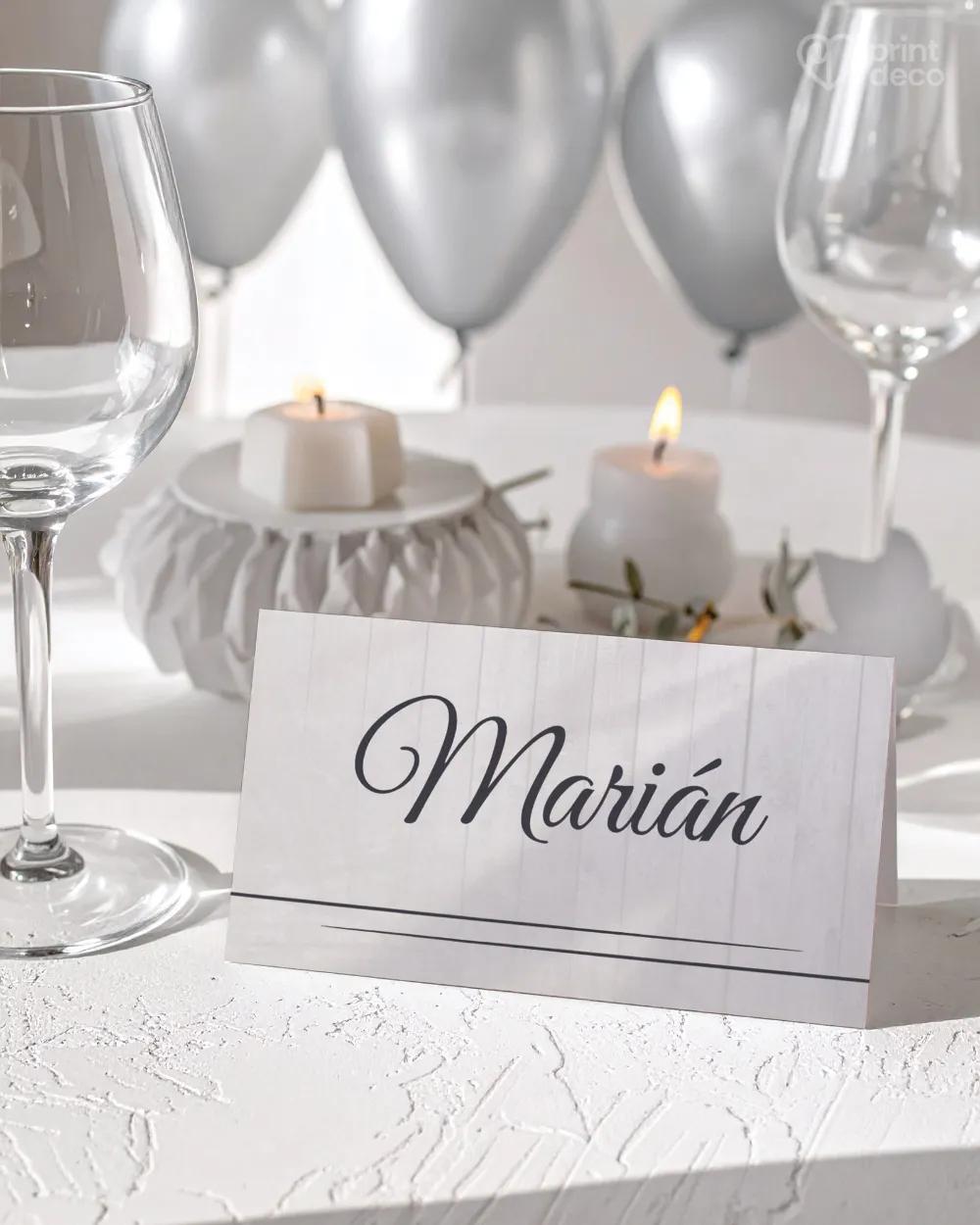 Menovky na stôl – Svetlé Retro