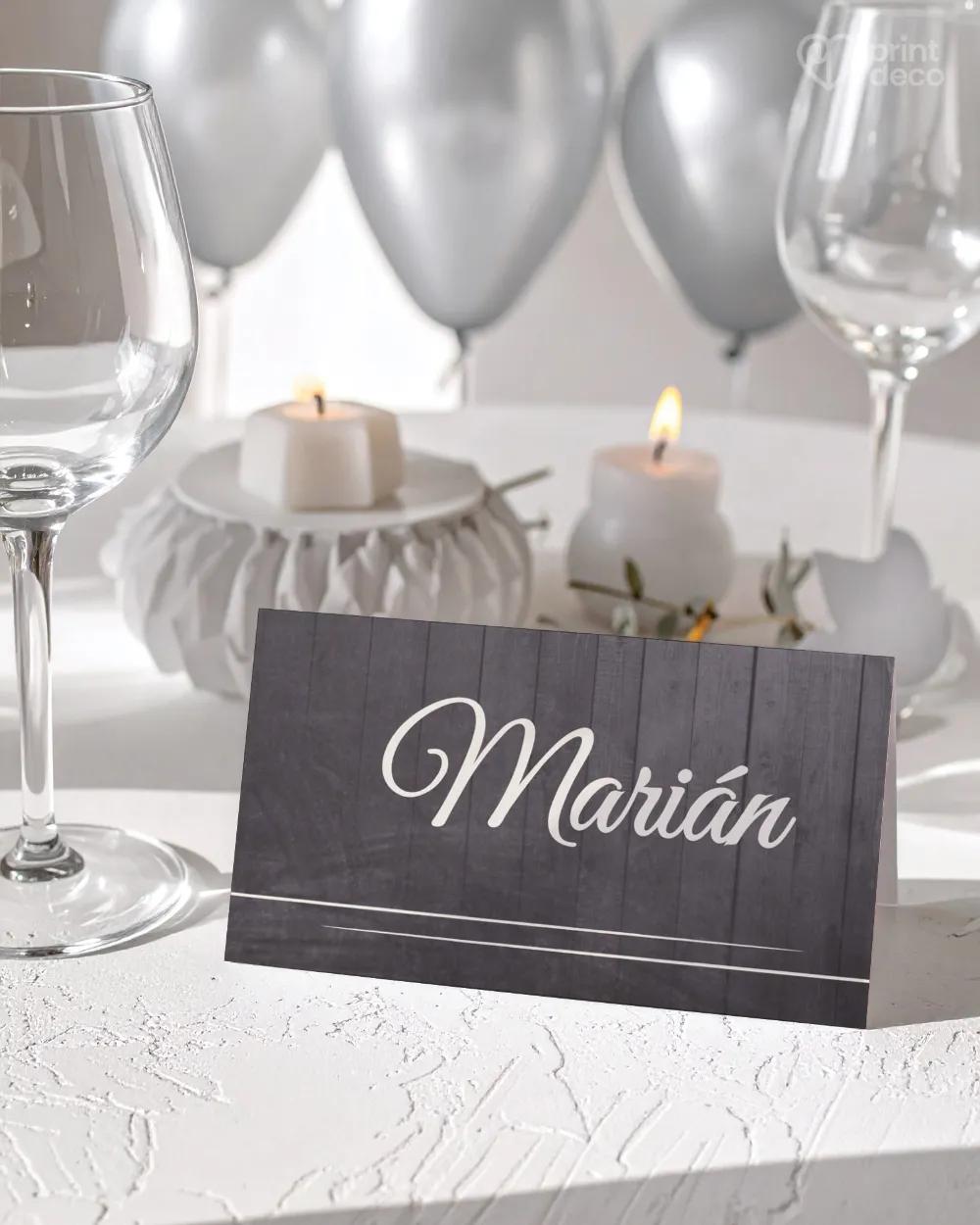 Menovky na stôl – Tmavé Retro