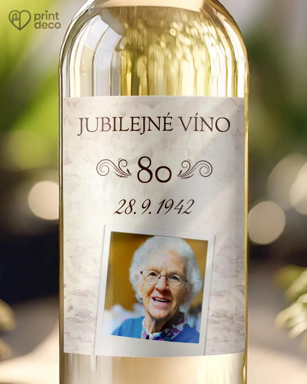Etikety na fľaše Vintage motív s fotkou