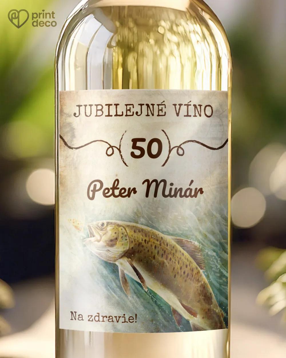 Etikety na fľaše Rybár