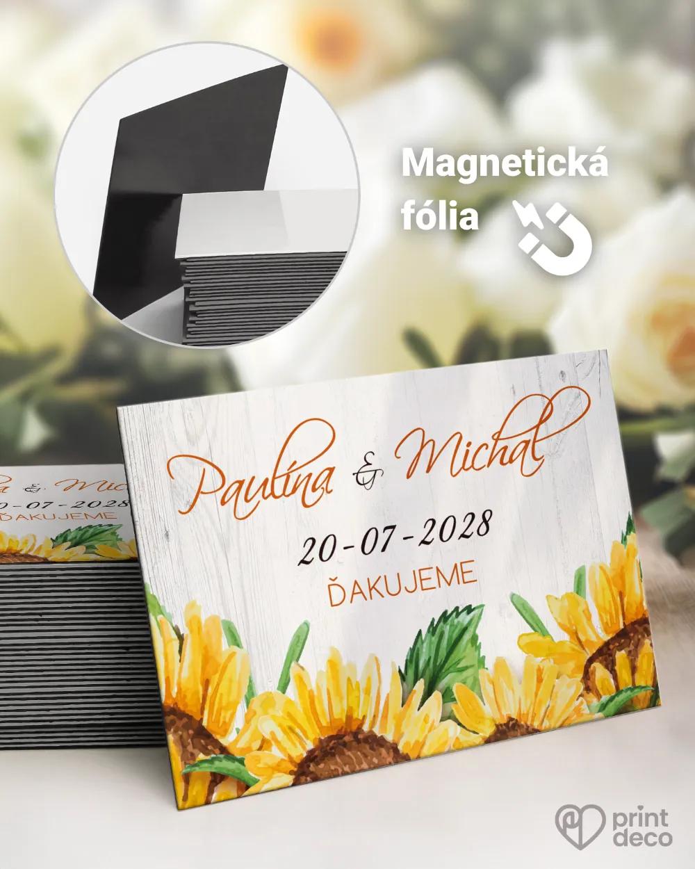 Svadobné magnetky - Slnečnice I.
