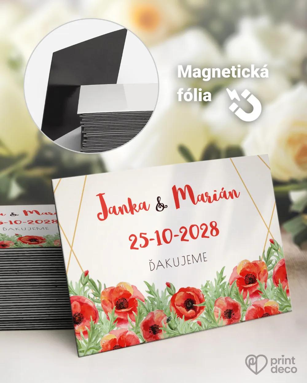 Svadobné magnetky - Poľné maky