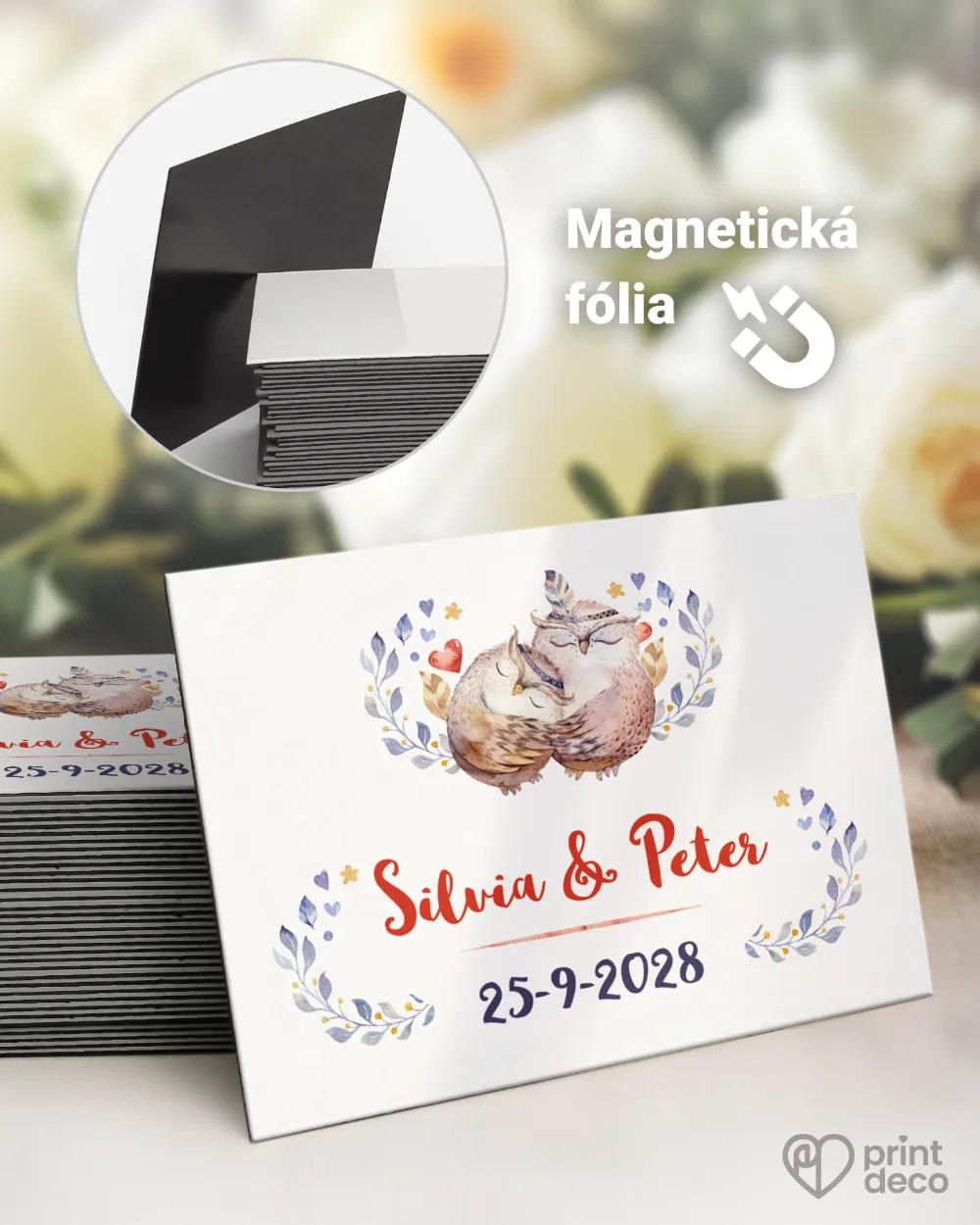 Svadobné magnetky - Sovičky