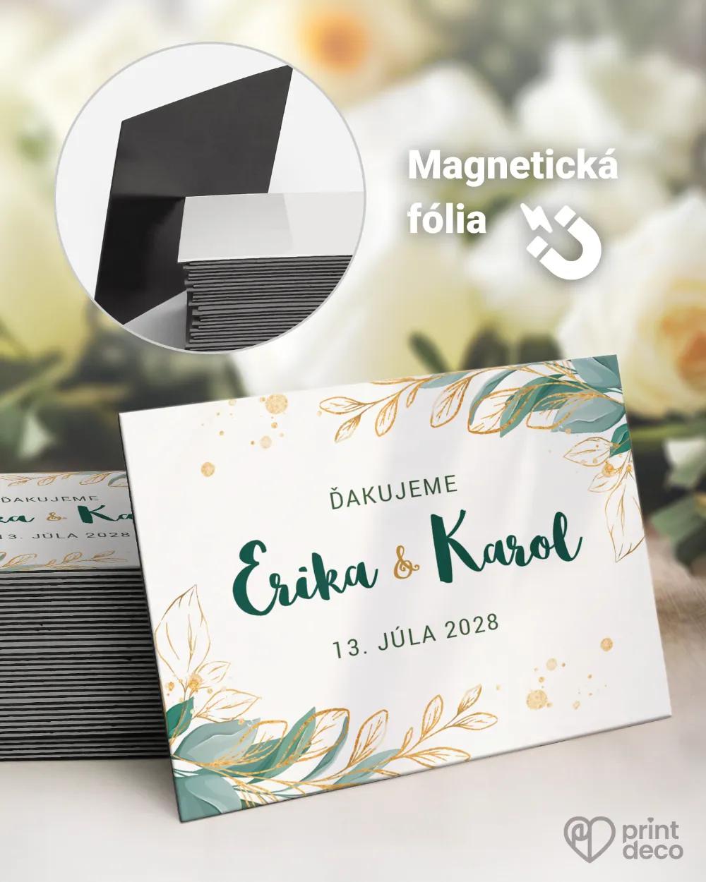 Svadobné magnetky - Greenery II.