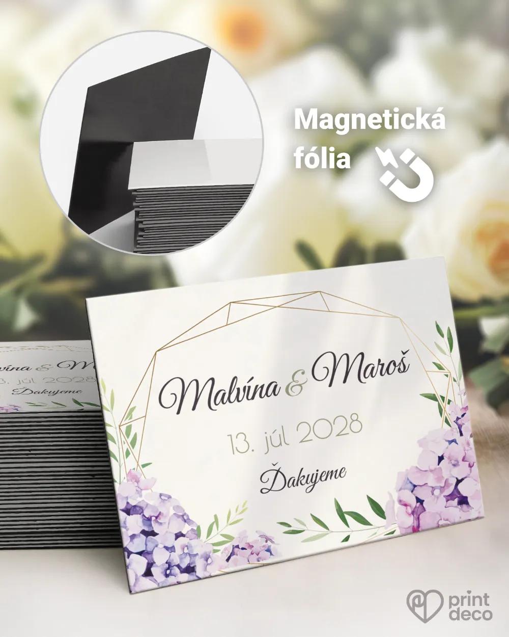 Svadobné magnetky - Horténzia