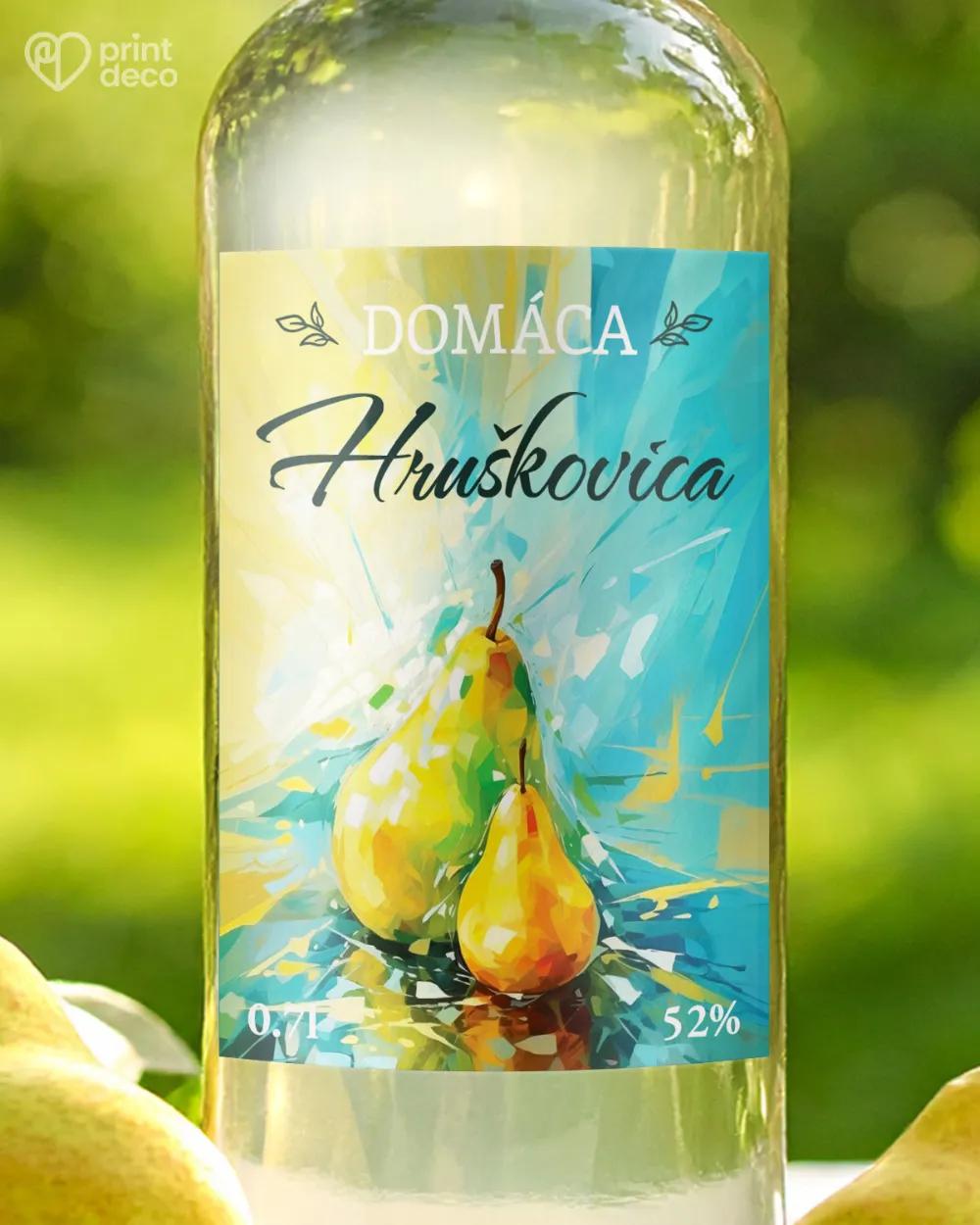 Etikety na pálenku Hruškovica 01