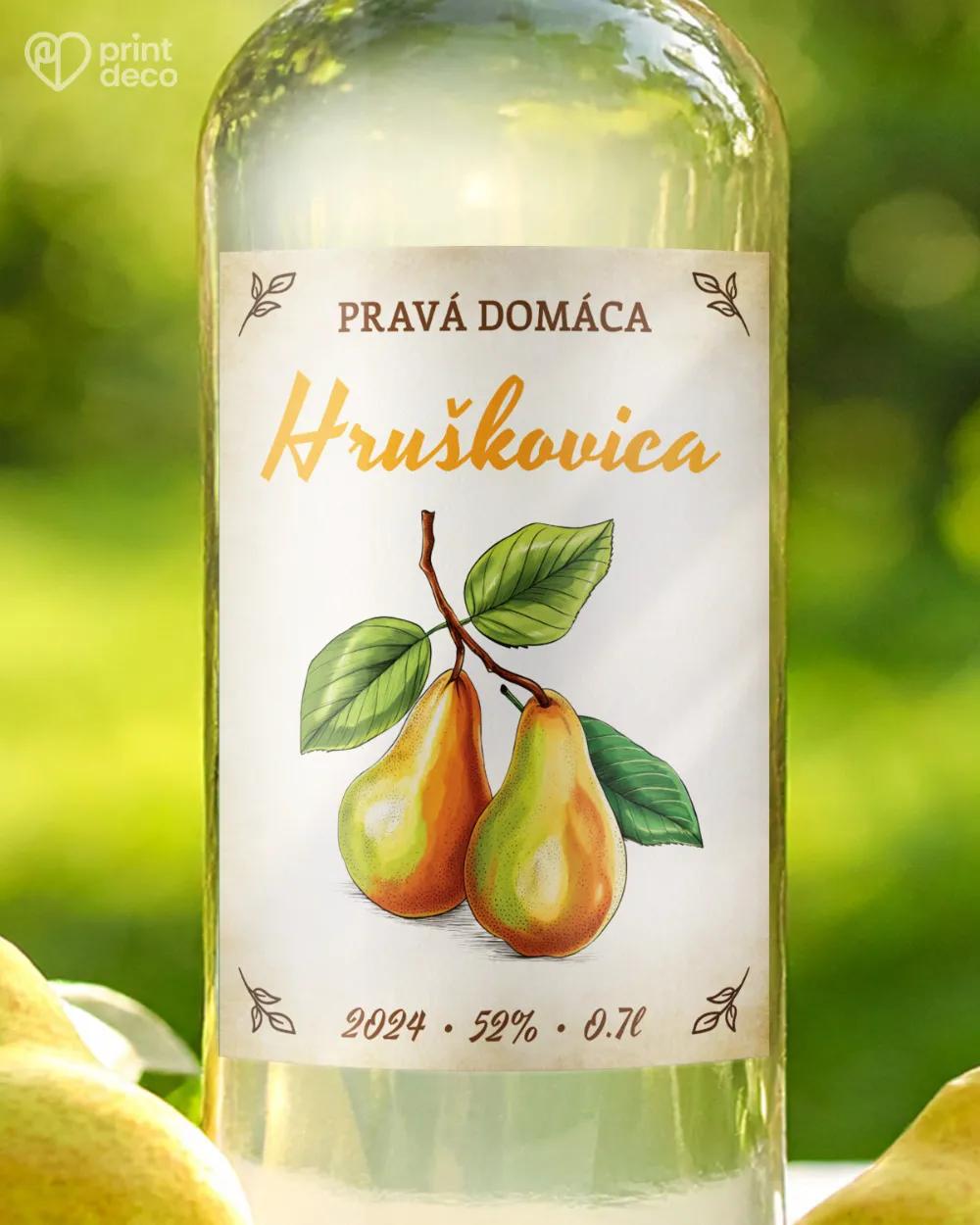 Etikety na pálenku Hruškovica 10