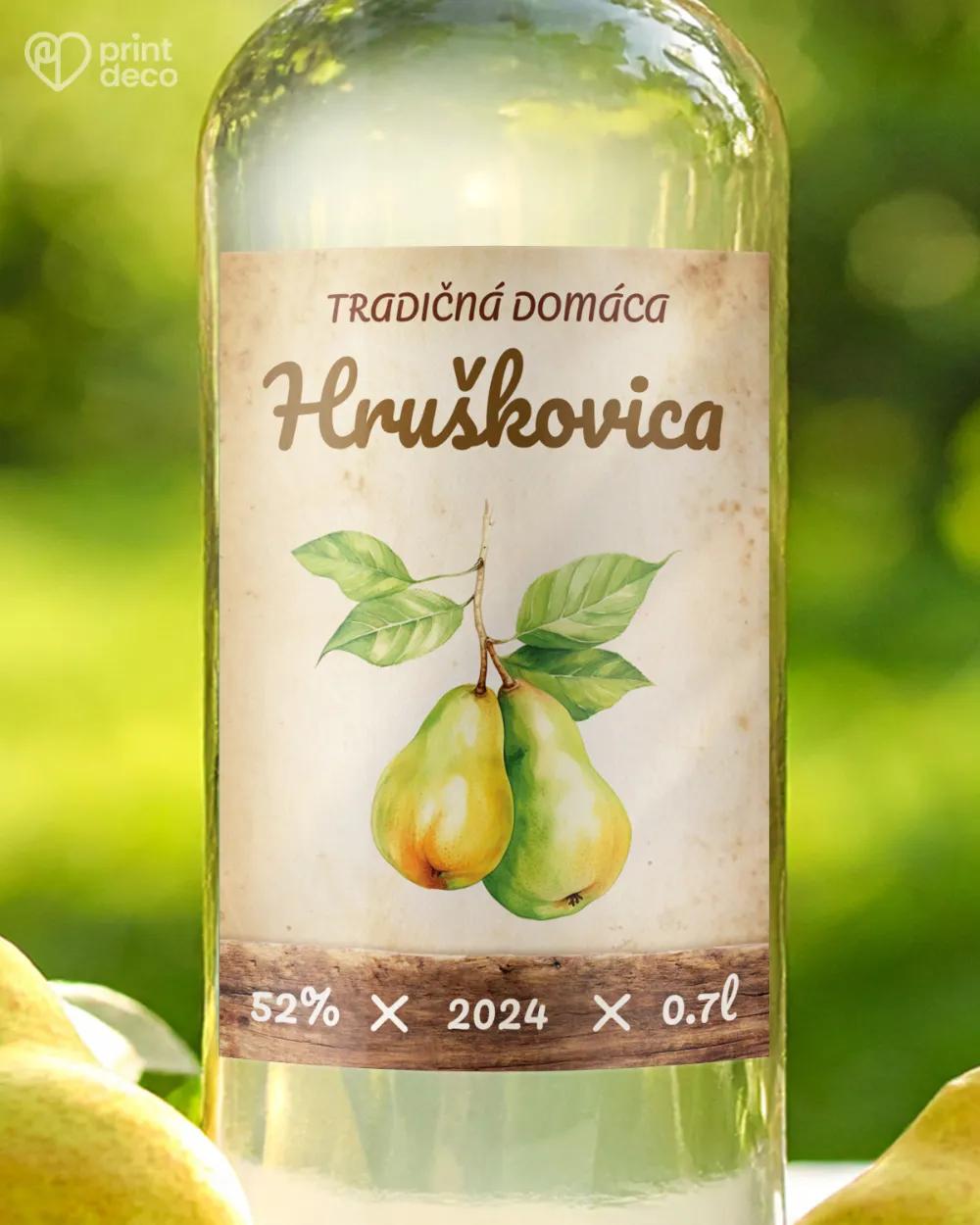 Etikety na pálenku Hruškovica 12