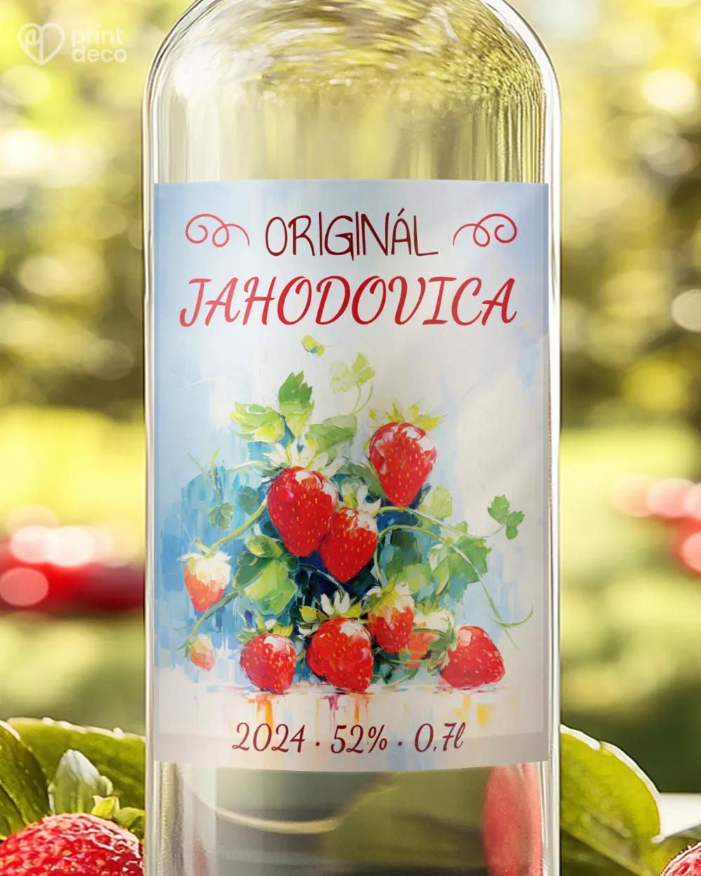 Etikety na pálenku Jahodovica 02