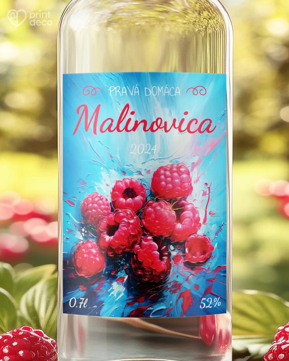 Etikety na pálenku Malinovica 01