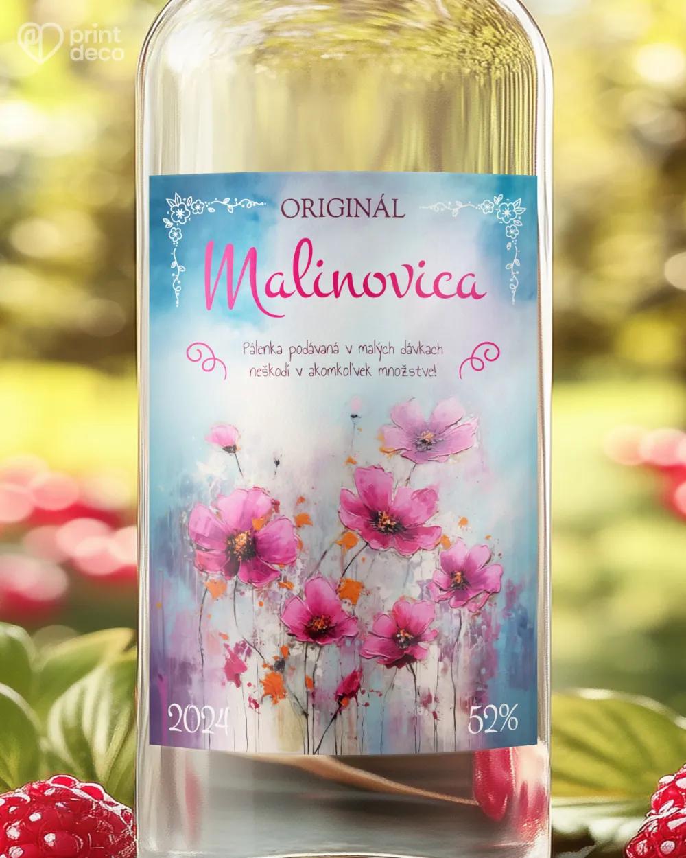 Etikety na pálenku Malinovica 06