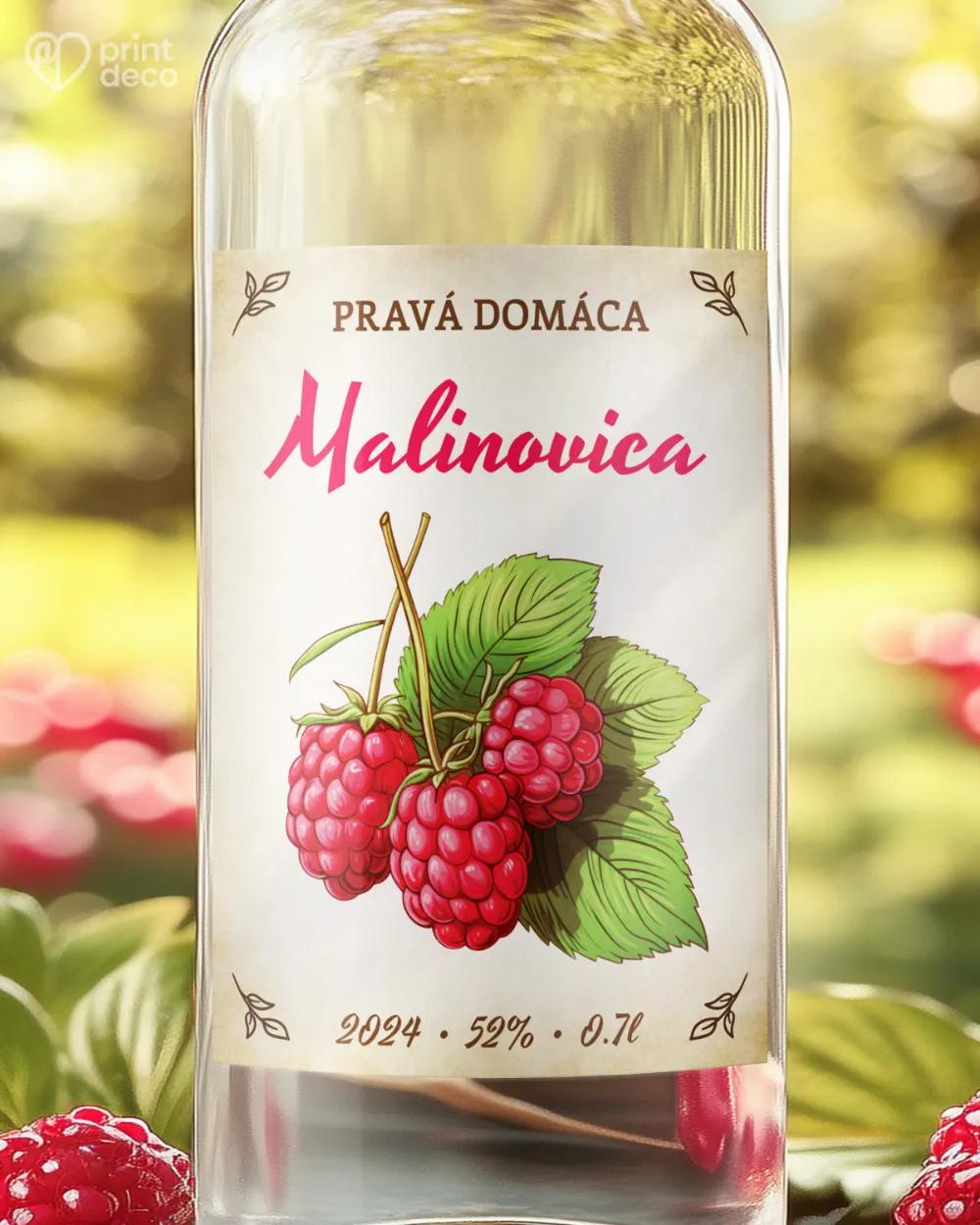 Etikety na pálenku Malinovica 08