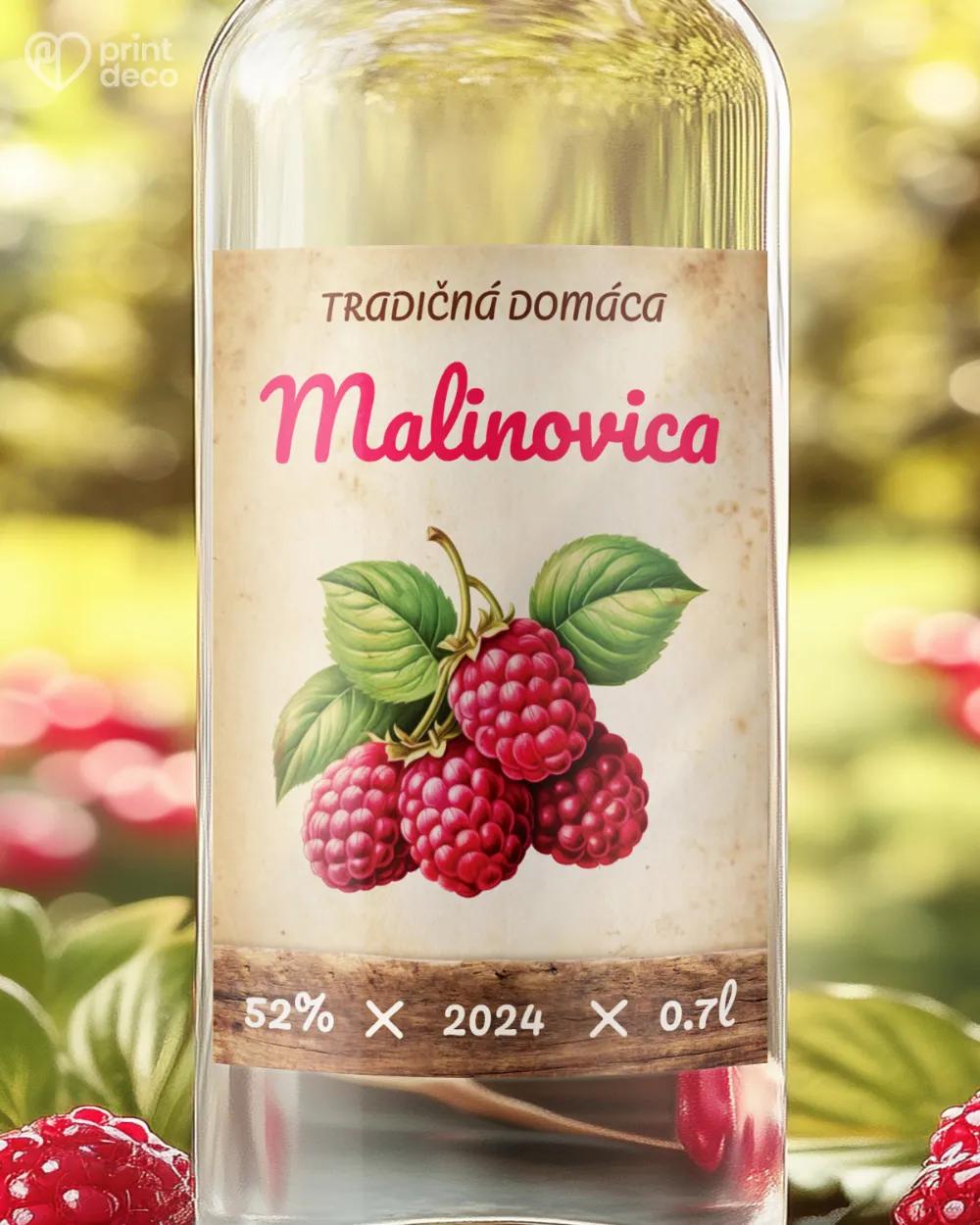 Etikety na pálenku Malinovica 10