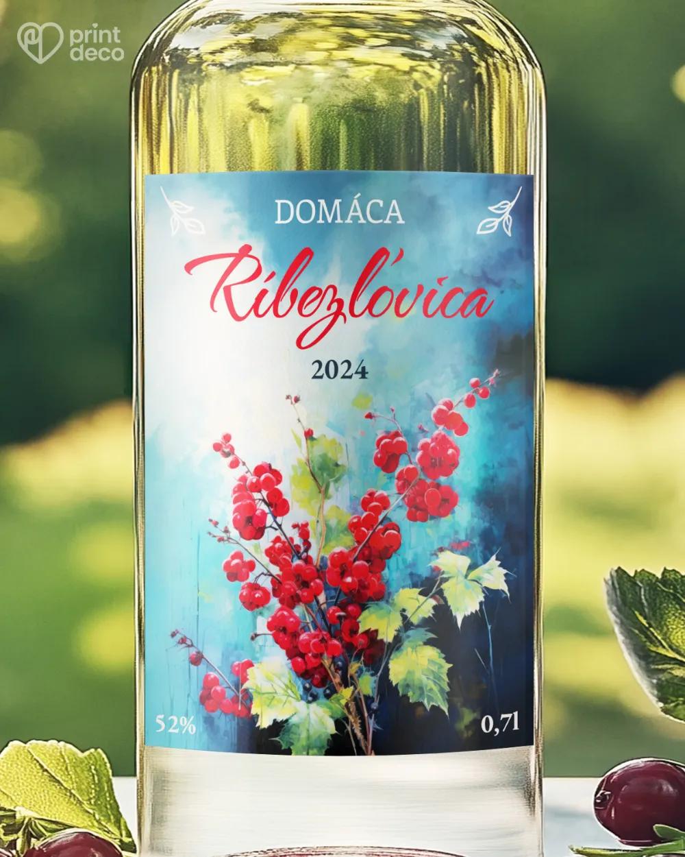 Etikety na pálenku Ríbezľovica 02 červená