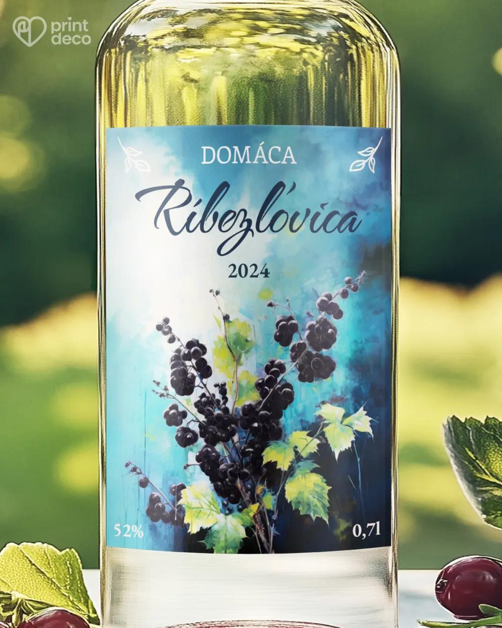 Etikety na pálenku Ríbezľovica 02 čierna