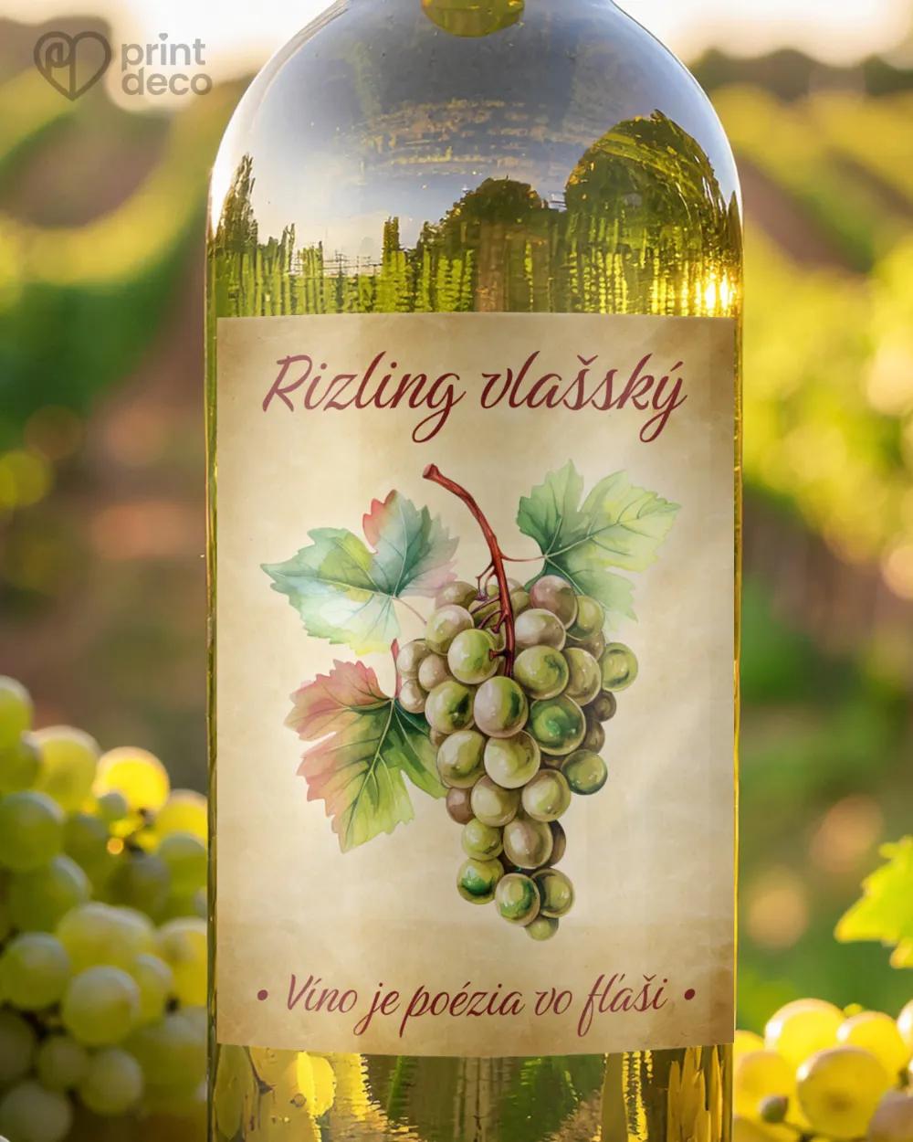 Etikety na víno - motív 02 tmavá