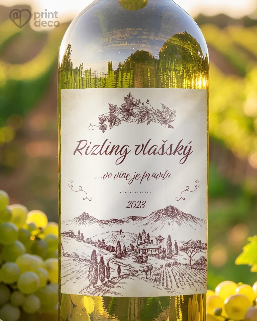 Etikety na víno - motív 03 svetlá