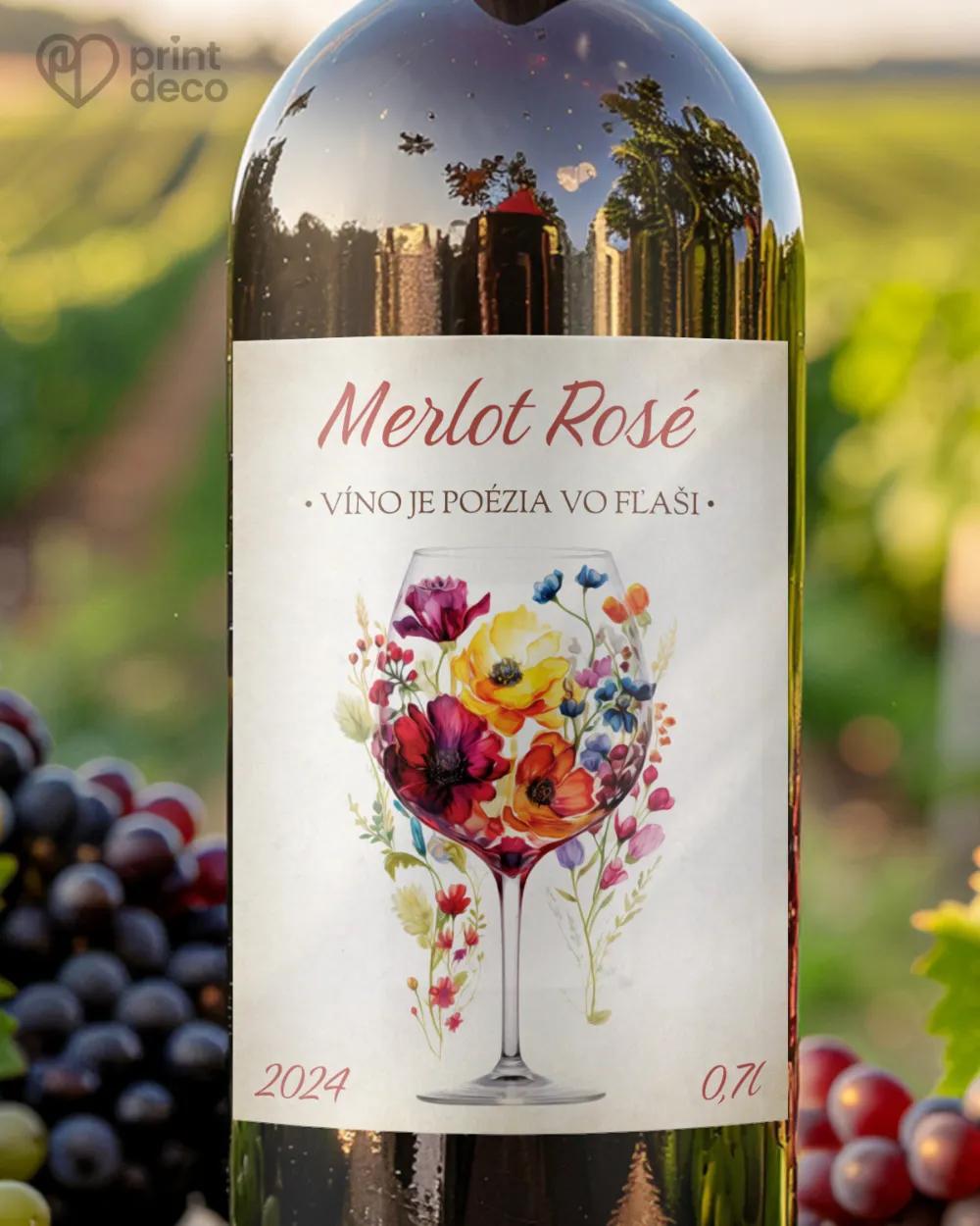 Etikety na víno - motív 17