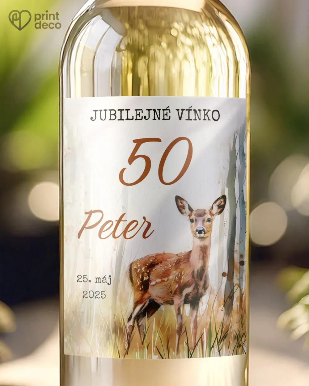 Etikety na fľaše Srnka 01