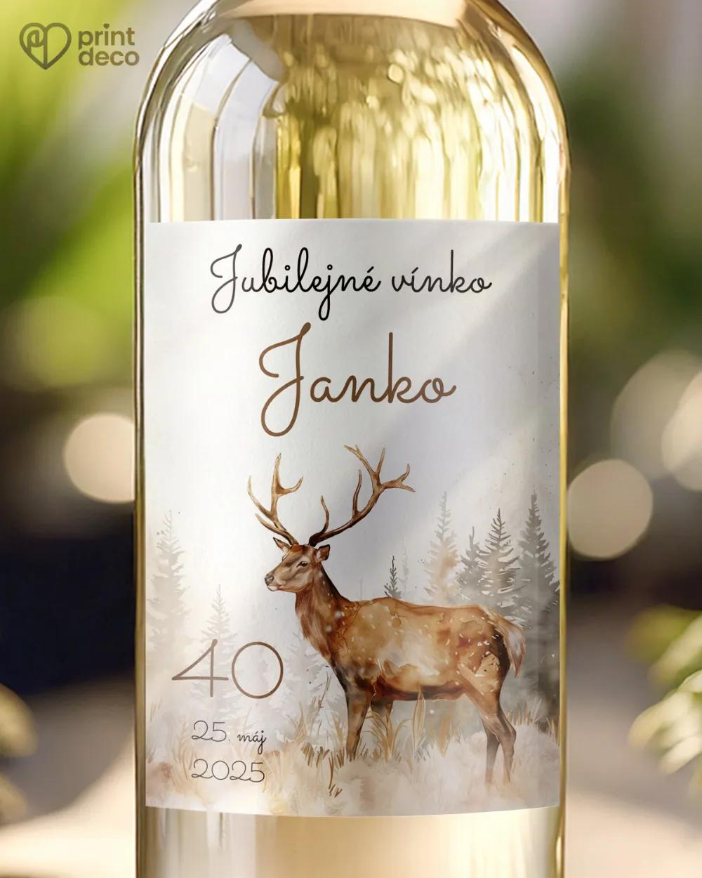 Etikety na fľaše Jeleň 03