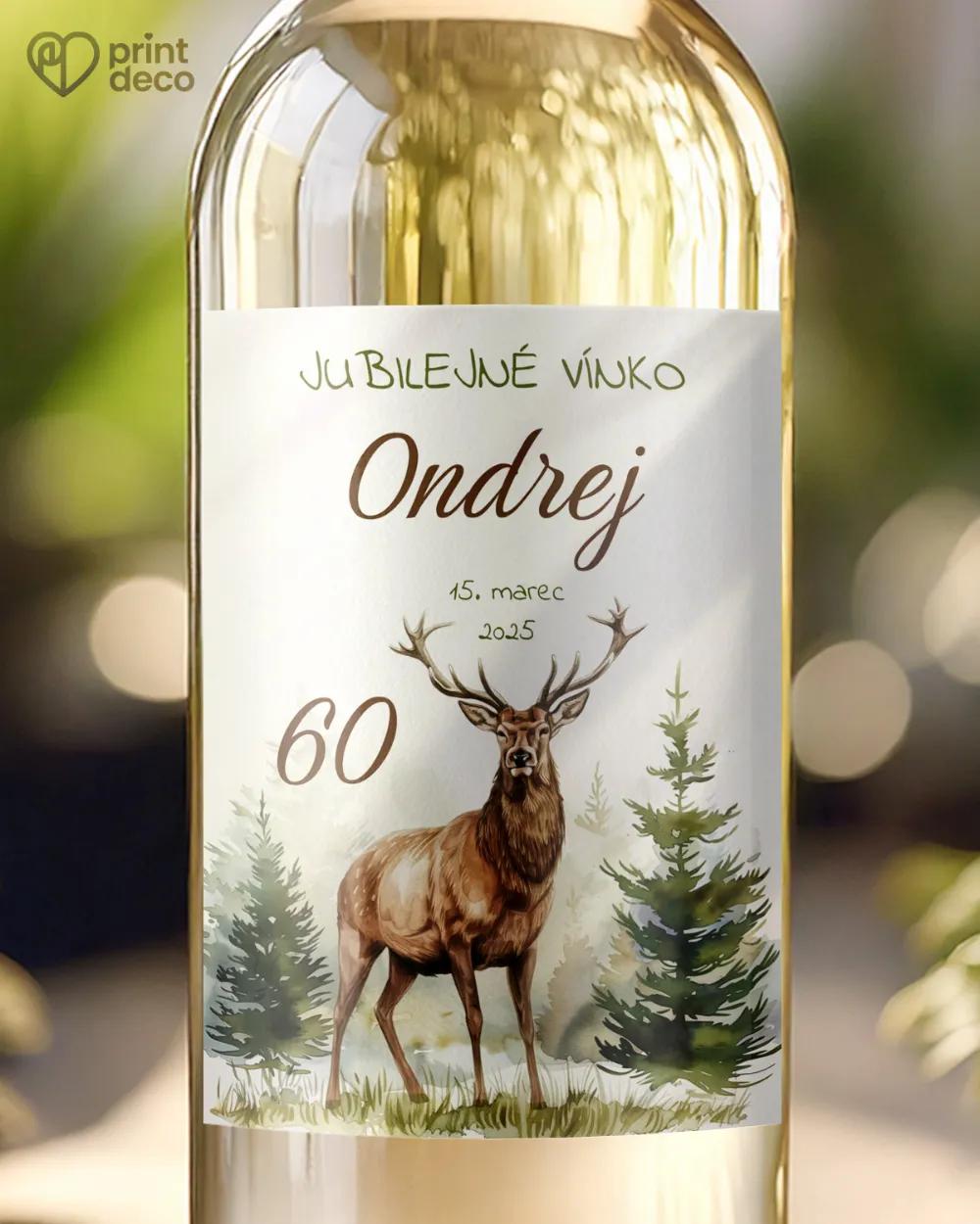 Etikety na fľaše Jeleň 04