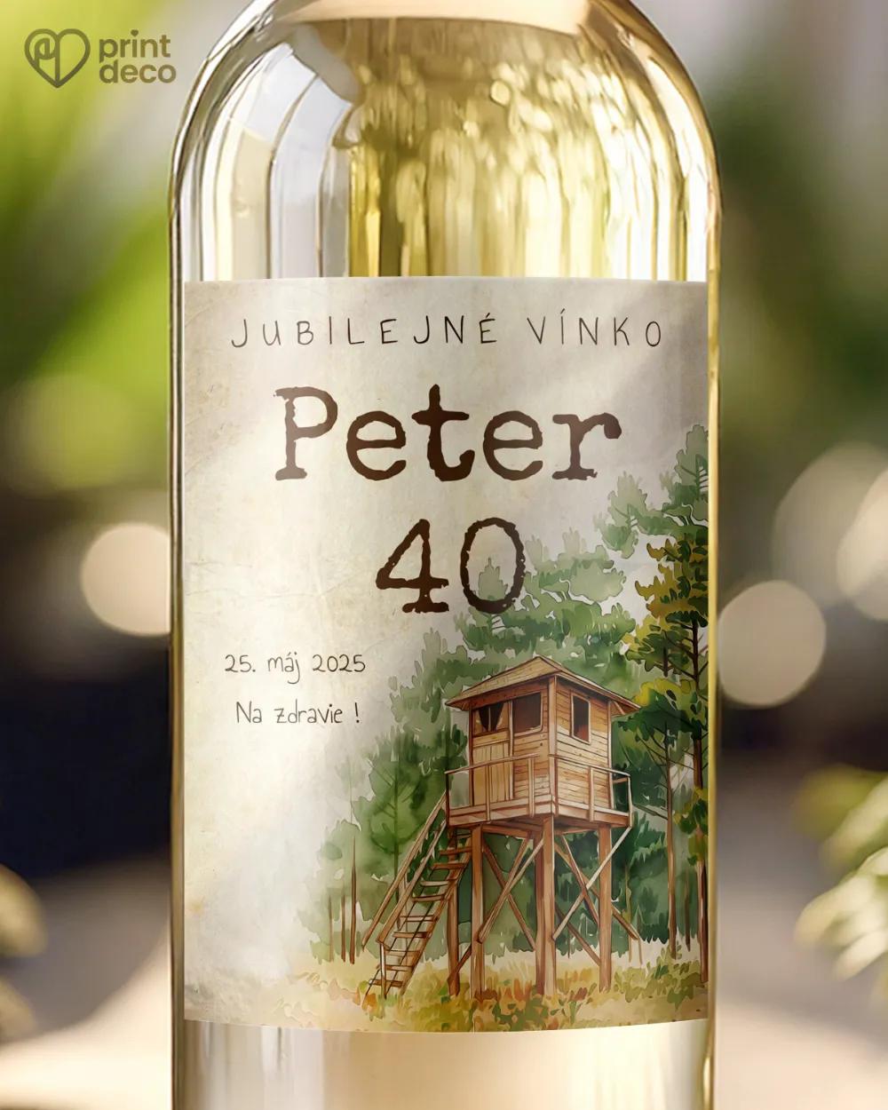 Etikety na fľaše Poľovnícky posed