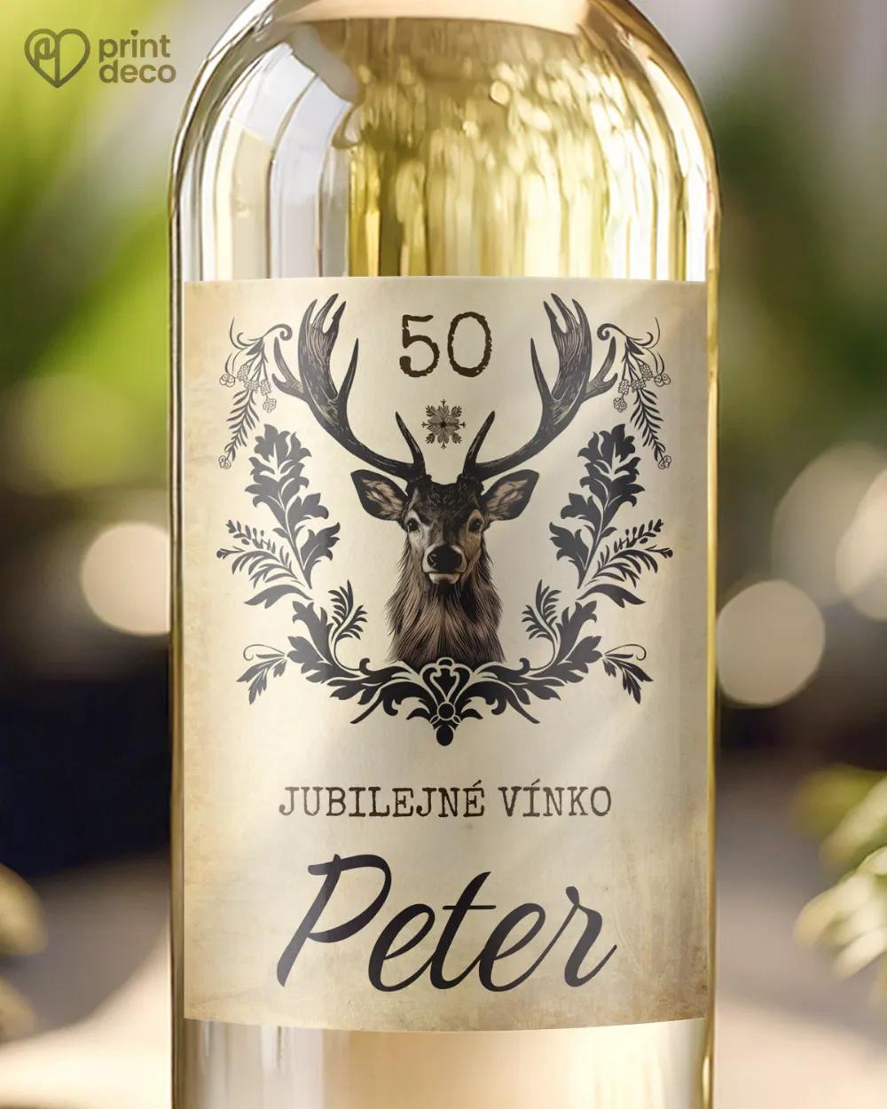 Etikety na fľaše Jeleň 05