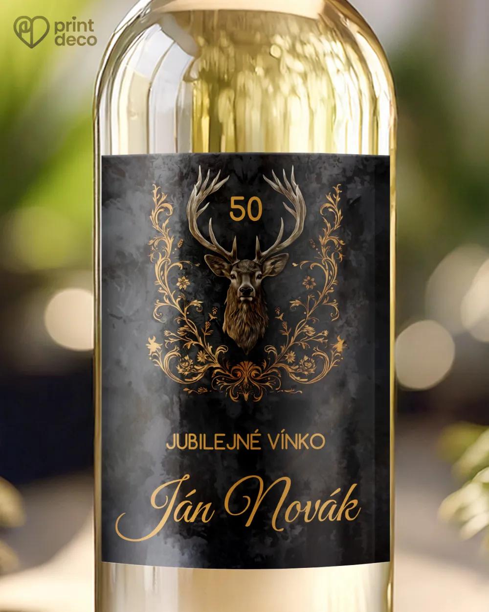 Etikety na fľaše Jeleň 06