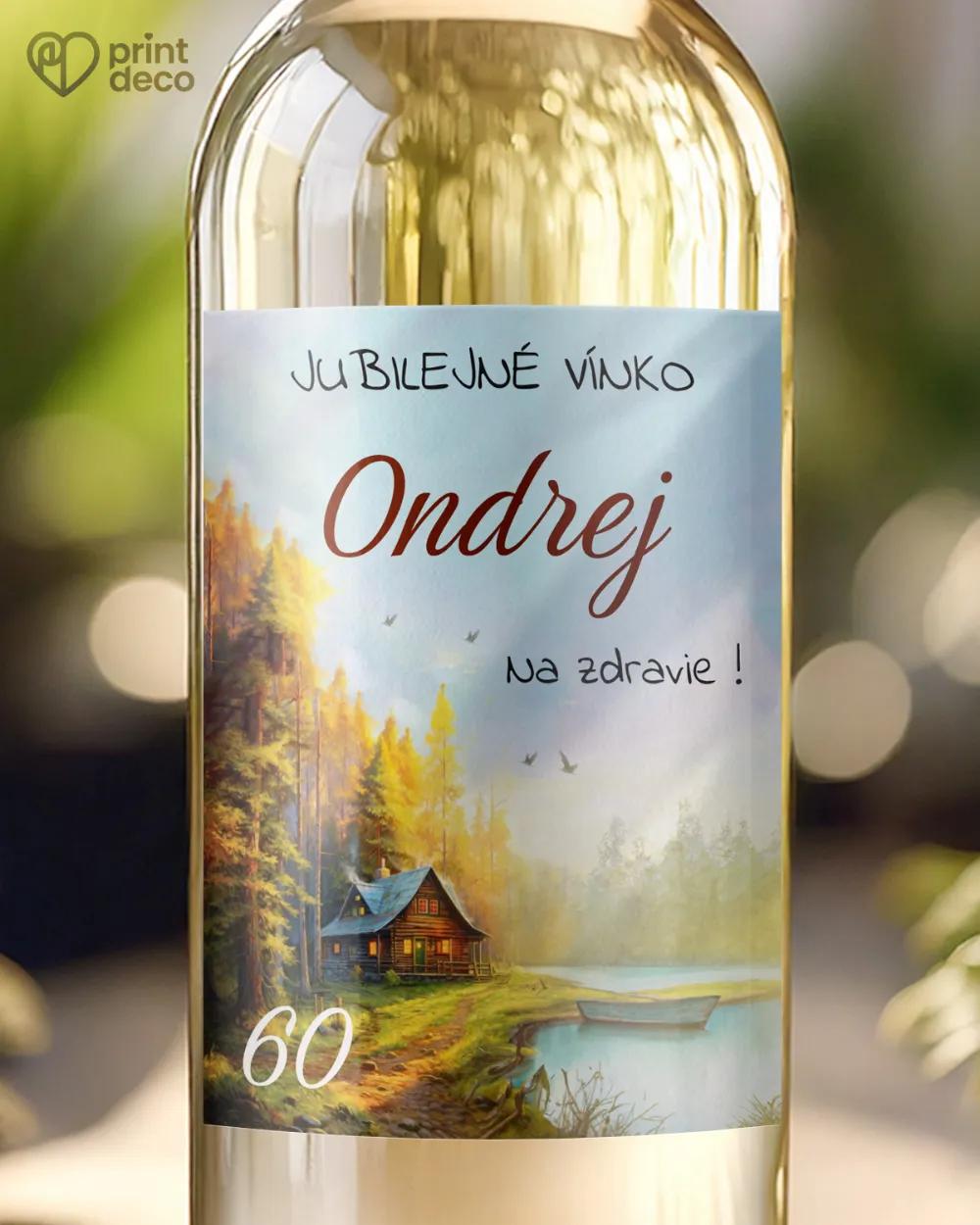 Etikety na fľaše Lesná chata
