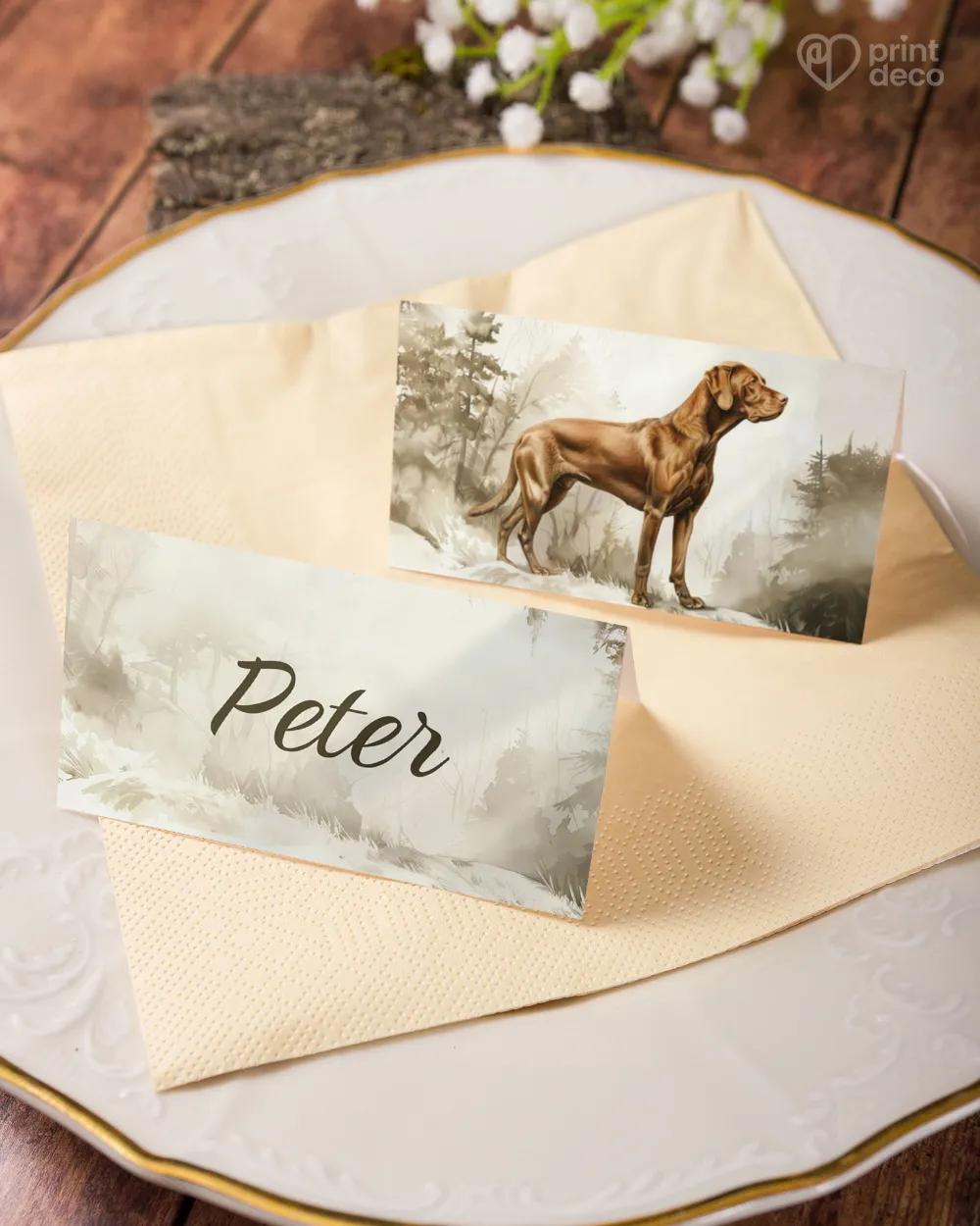 Menovky na oslavu Poľovný pes 02