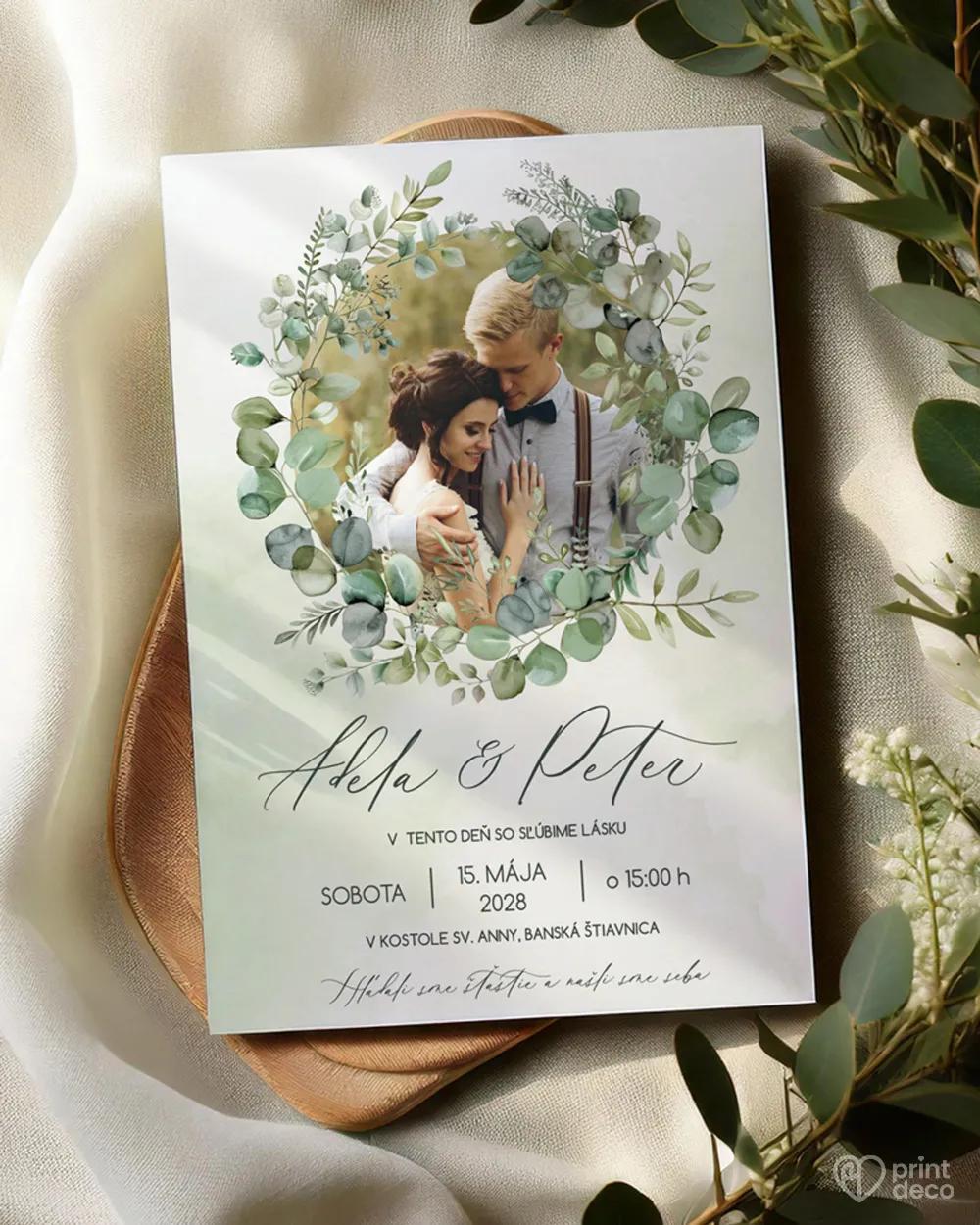 Svadobné oznámenia s fotkou - Sľub prírody I.