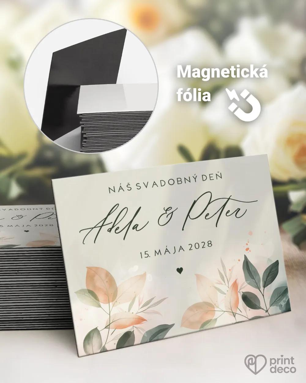 Svadobné magnetky - Listy večnosti