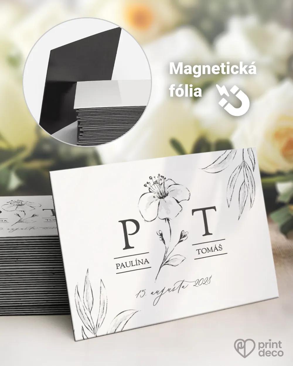 Svadobné magnetky - Kvetinová romanca