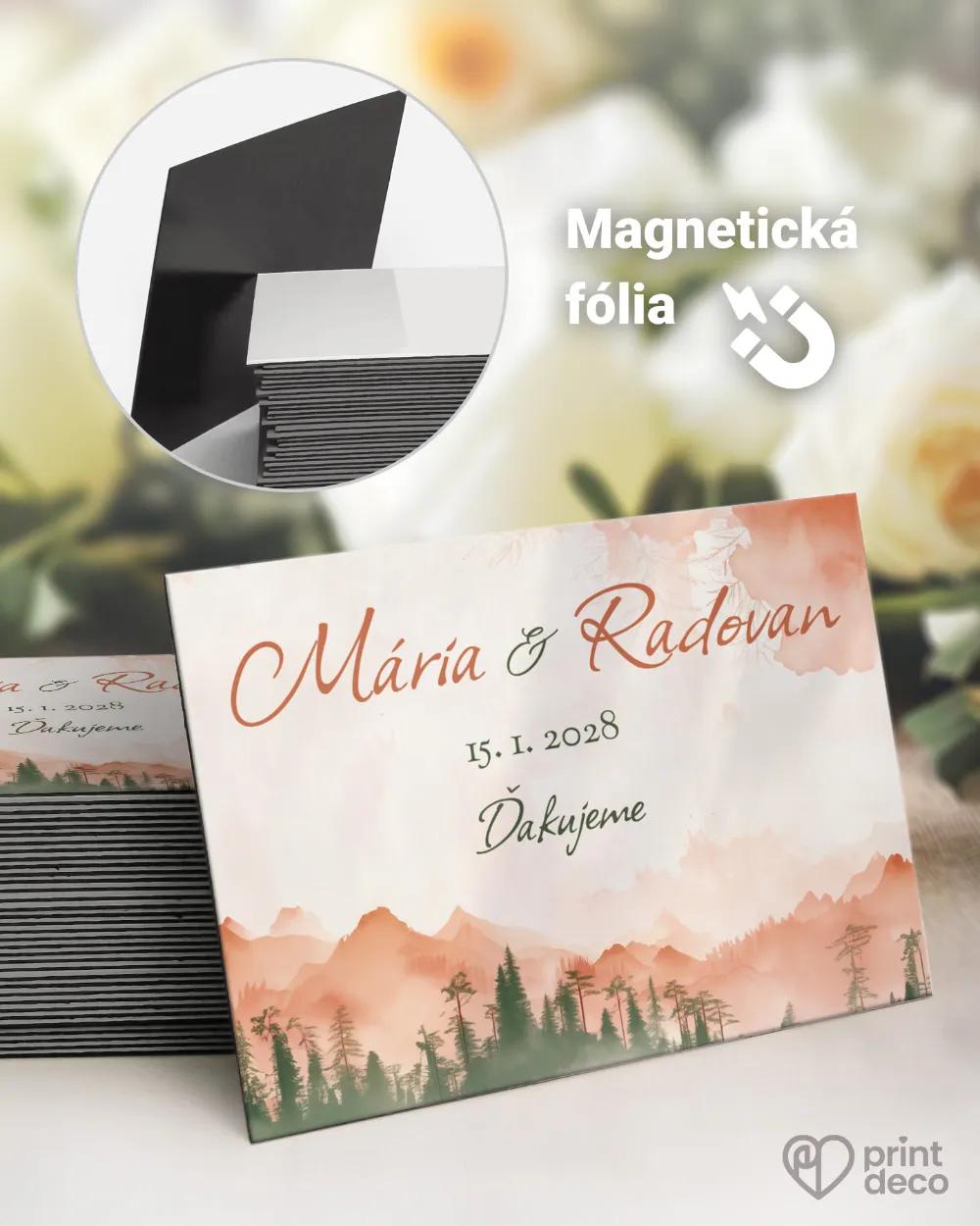 Svadobné magnetky - Pohorie lásky