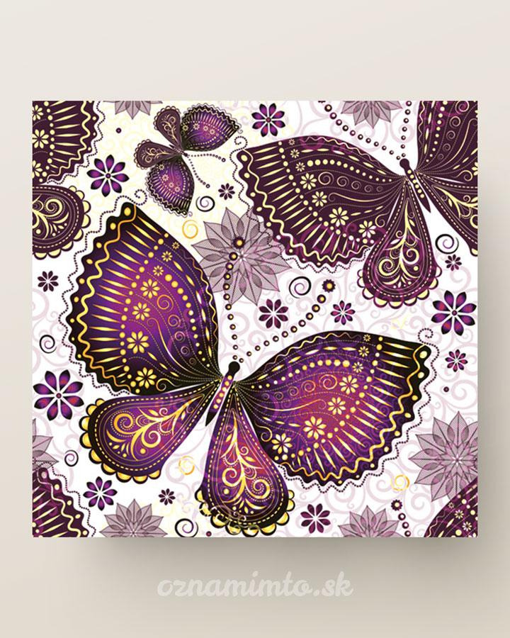 Servítky fialové motýle