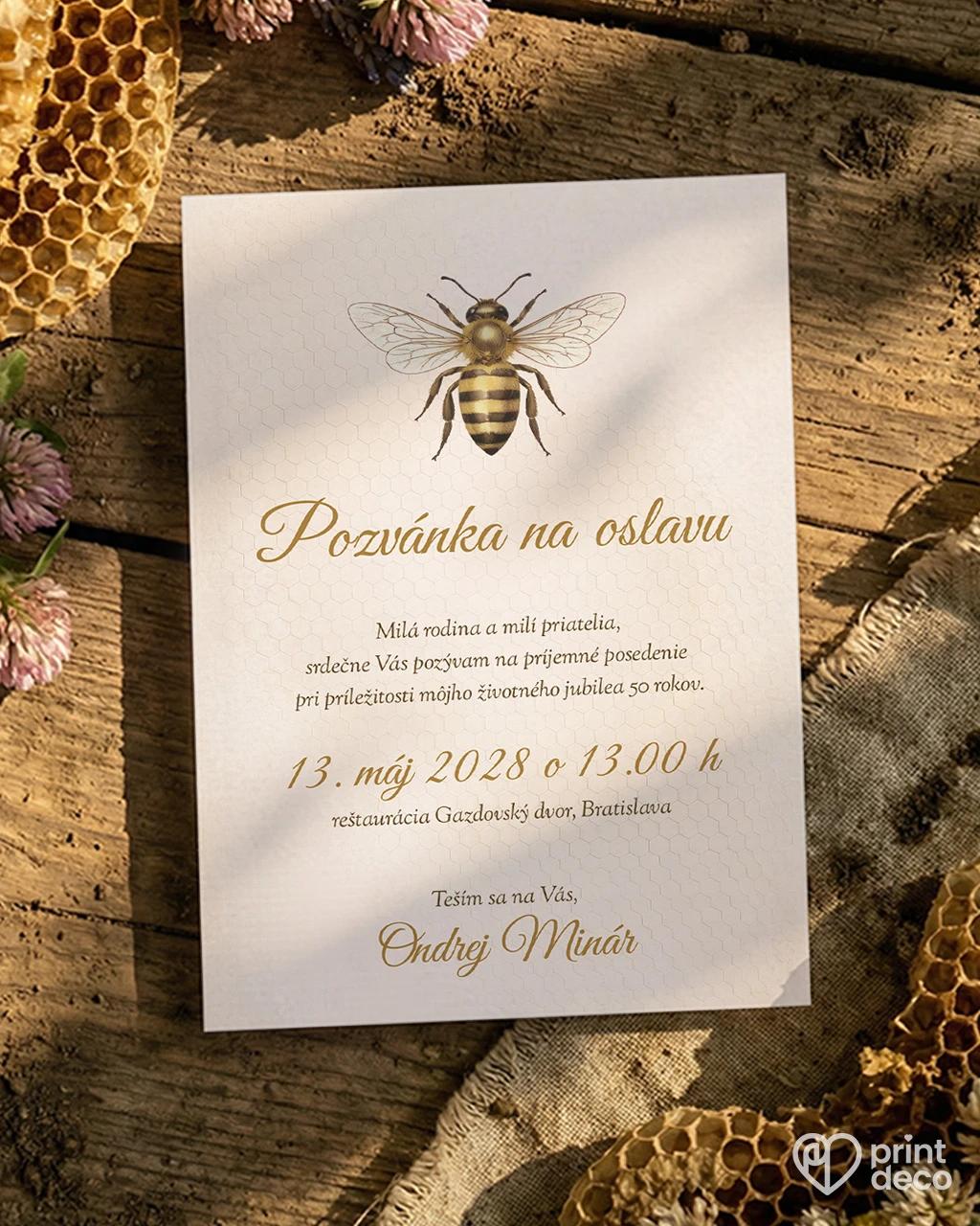 Pozvánka na narodeniny pre včelára 11