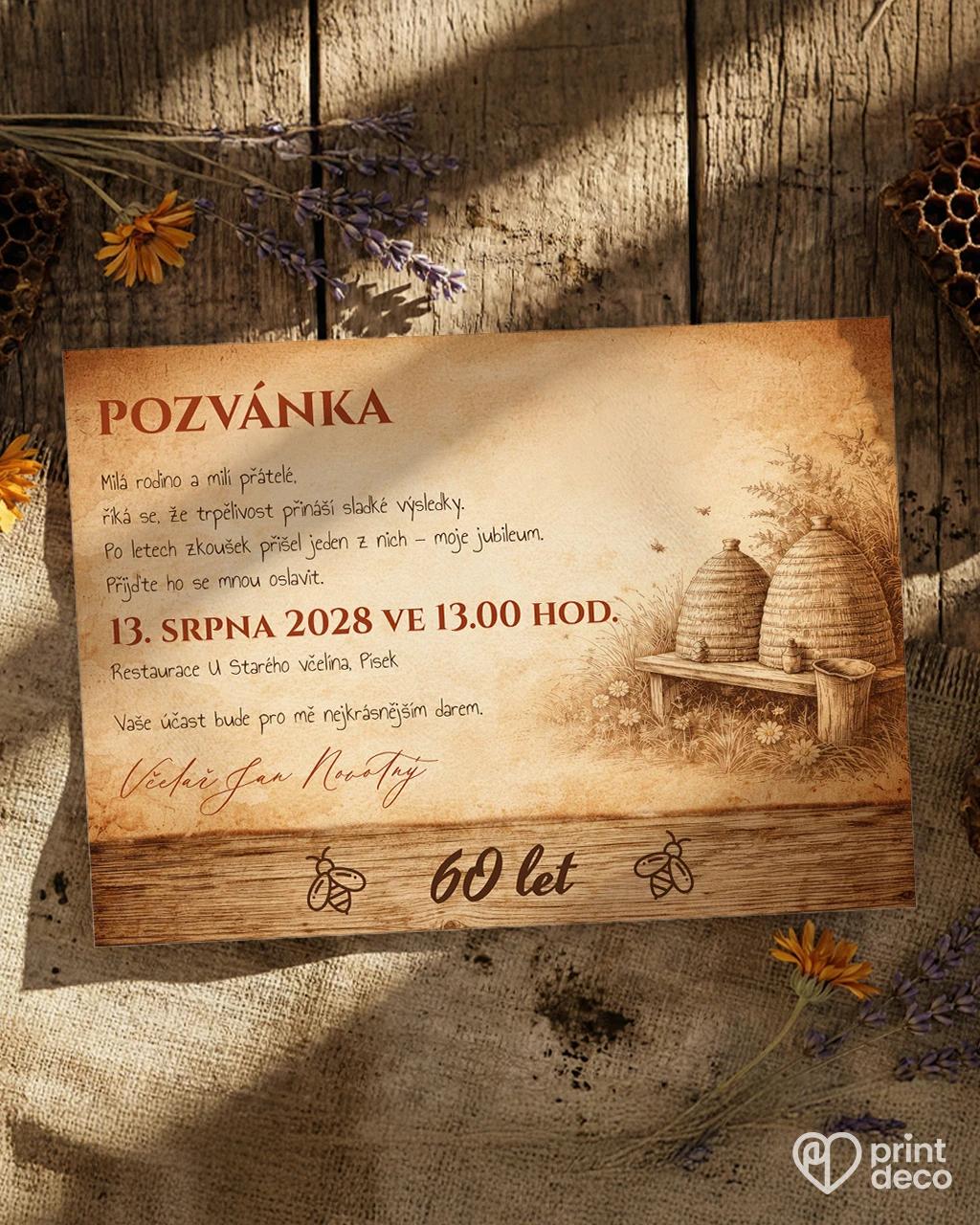Pozvánka na narodeniny pre včelára 15