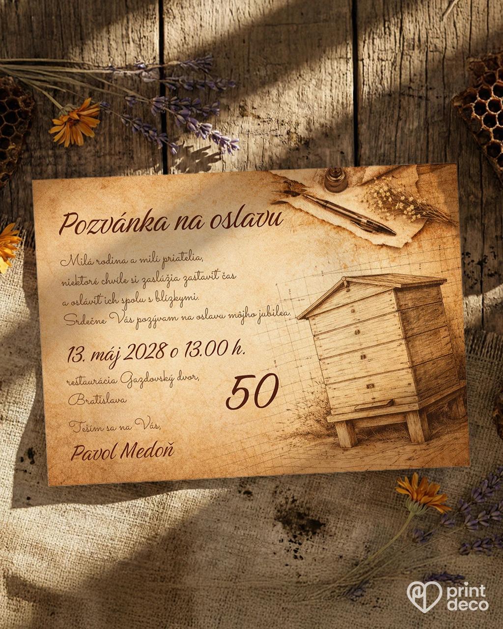 Pozvánka na narodeniny pre včelára 19