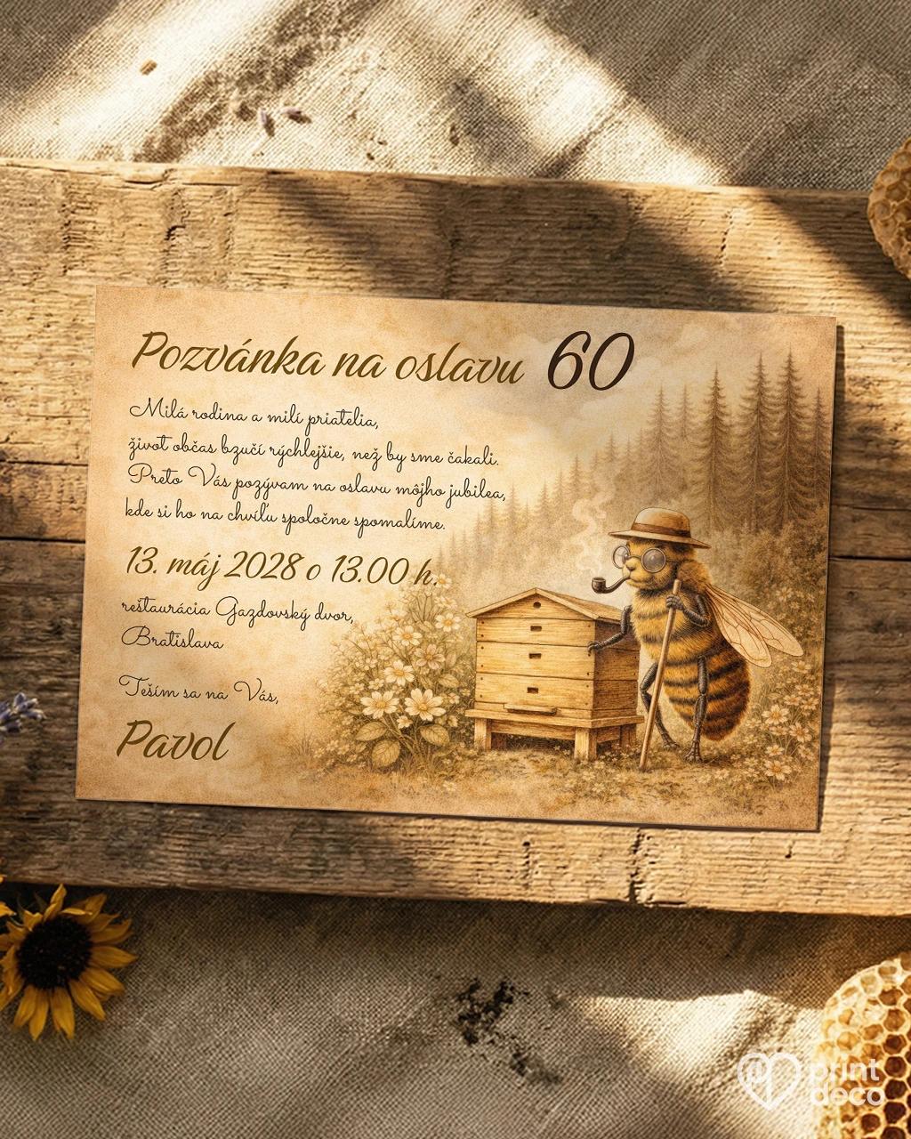 Pozvánka na narodeniny pre včelára 22