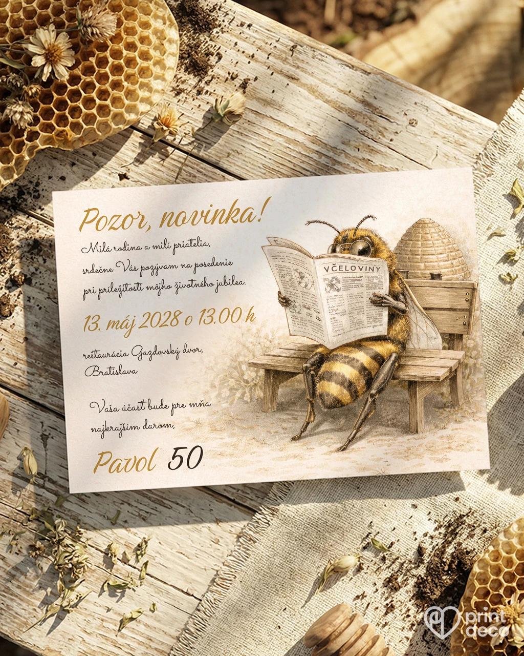 Pozvánka na narodeniny pre včelára 25