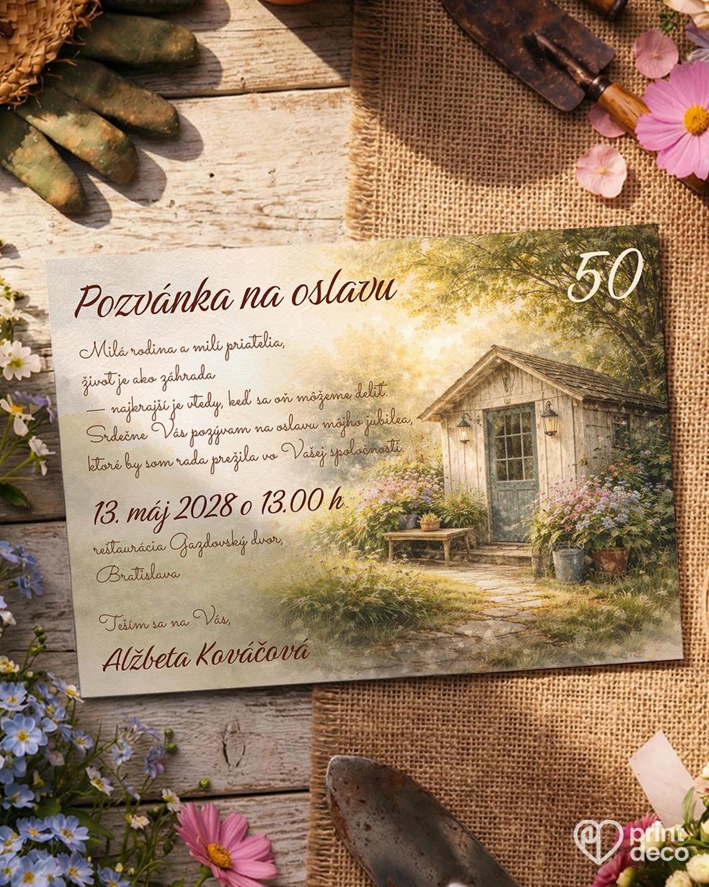 Pozvánka na narodeniny pre záhradkára 04